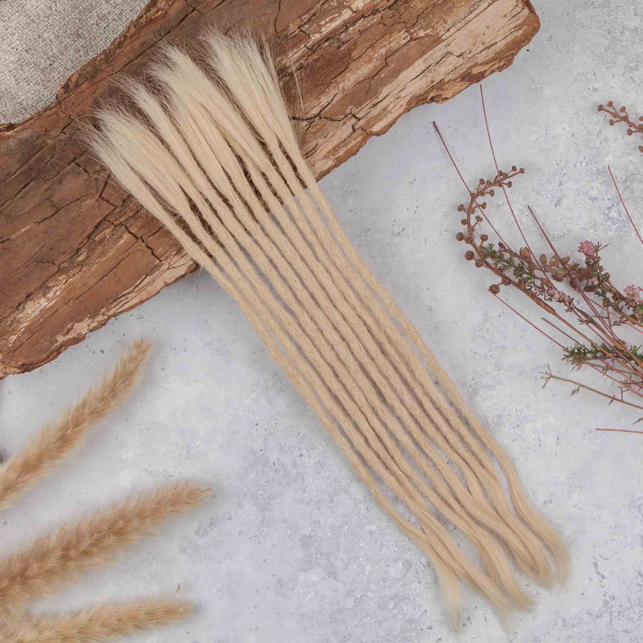 Dreadlock Extensions Ægte Hår - Lysblond