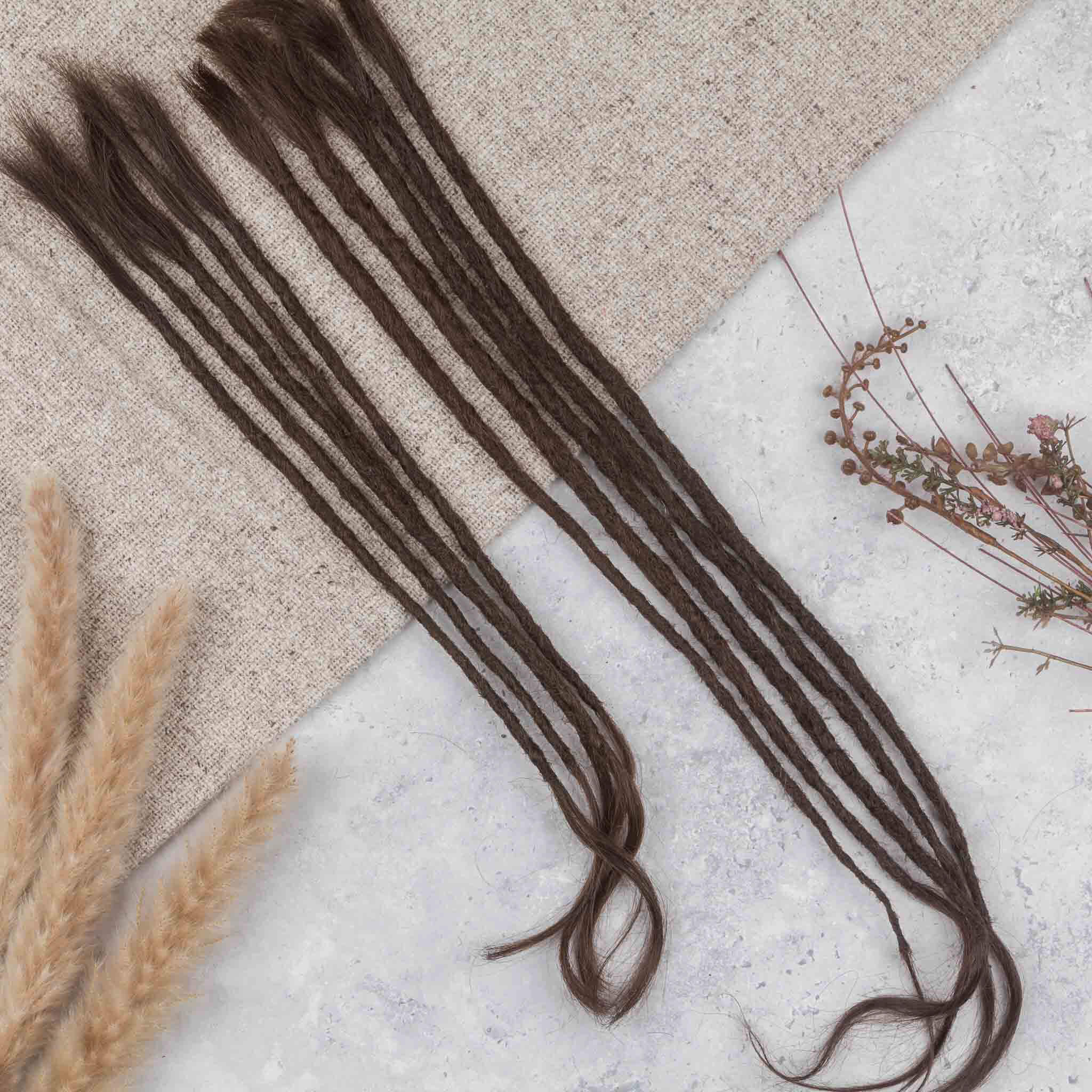 Dreadlock Extensions Human Hair - Light Brown