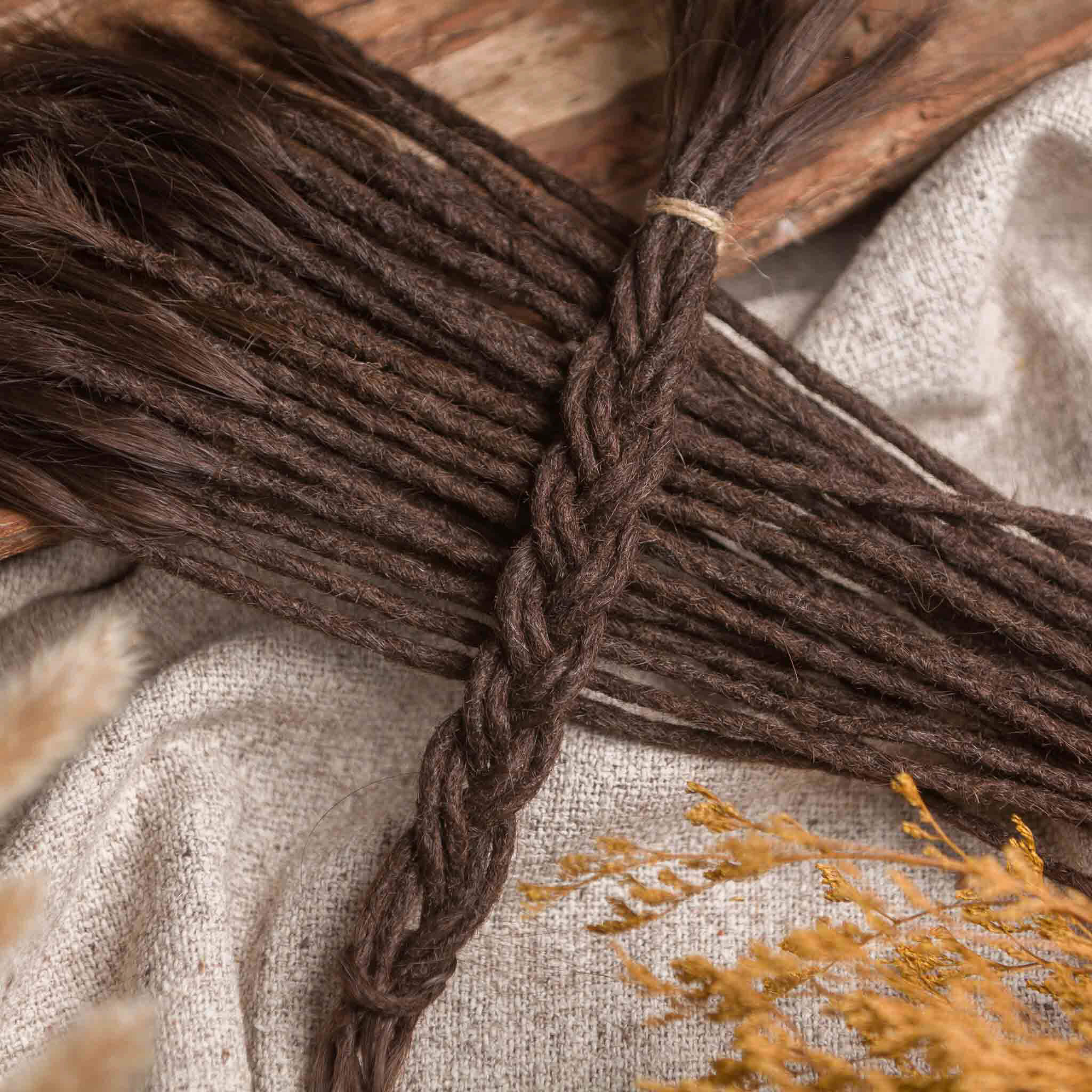 Dreadlock Extensions Human Hair - Light Brown