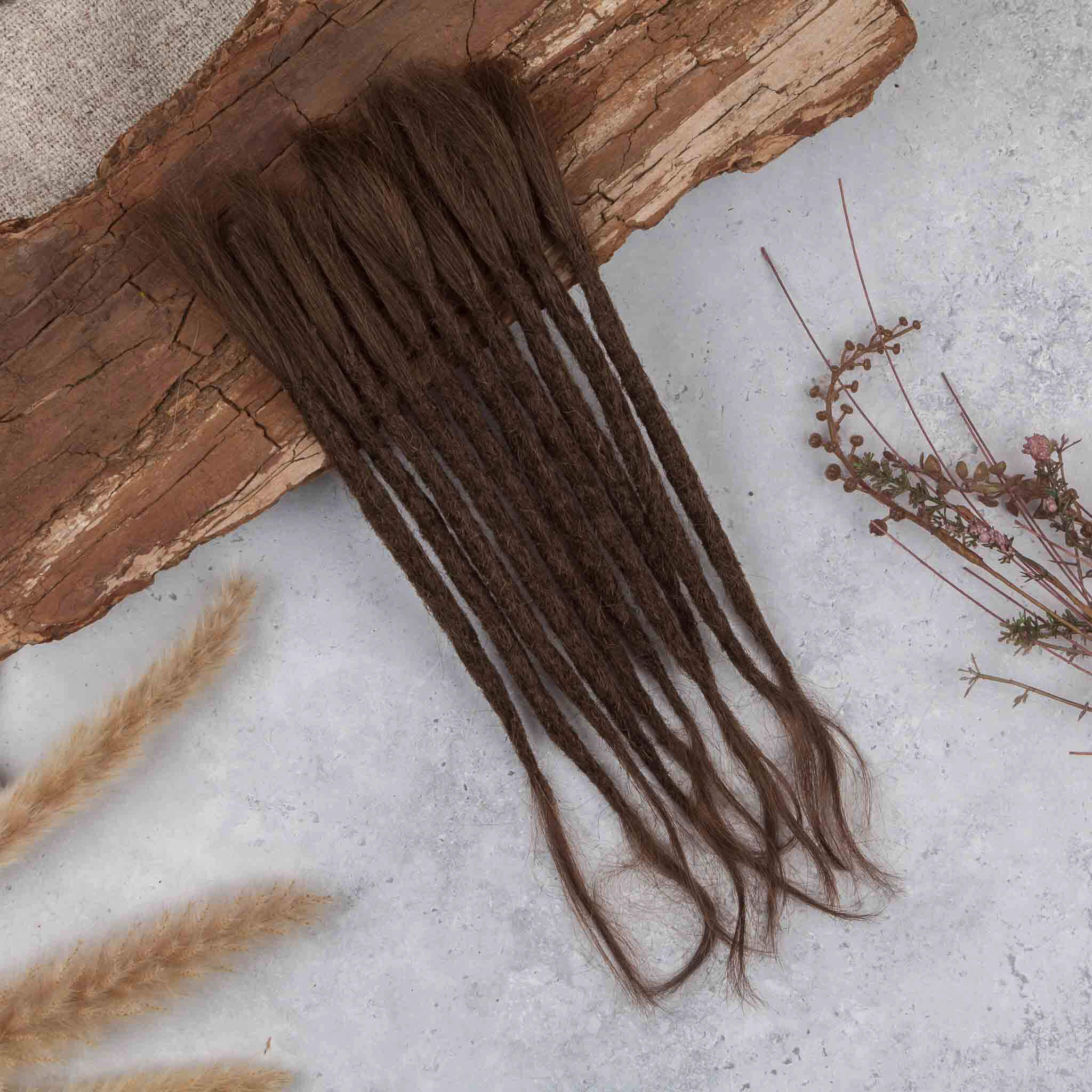 Dreadlock-Extensions Echthaar – Hellbraun