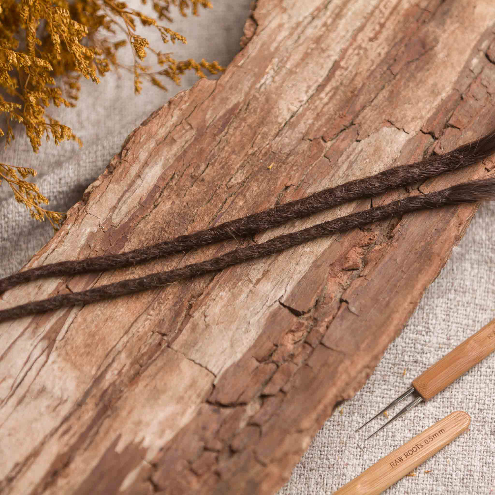 Dreadlock-Extensions Echthaar – Hellbraun