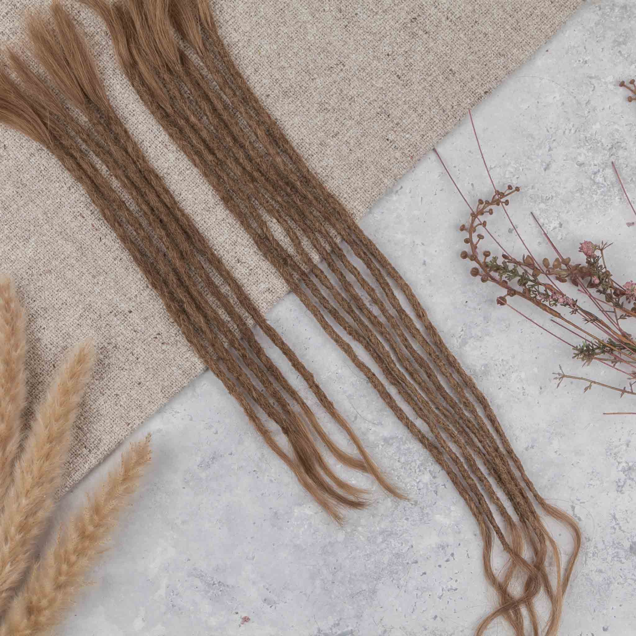 Dreadlock Extensions Ægte Hår - Mørkeblond