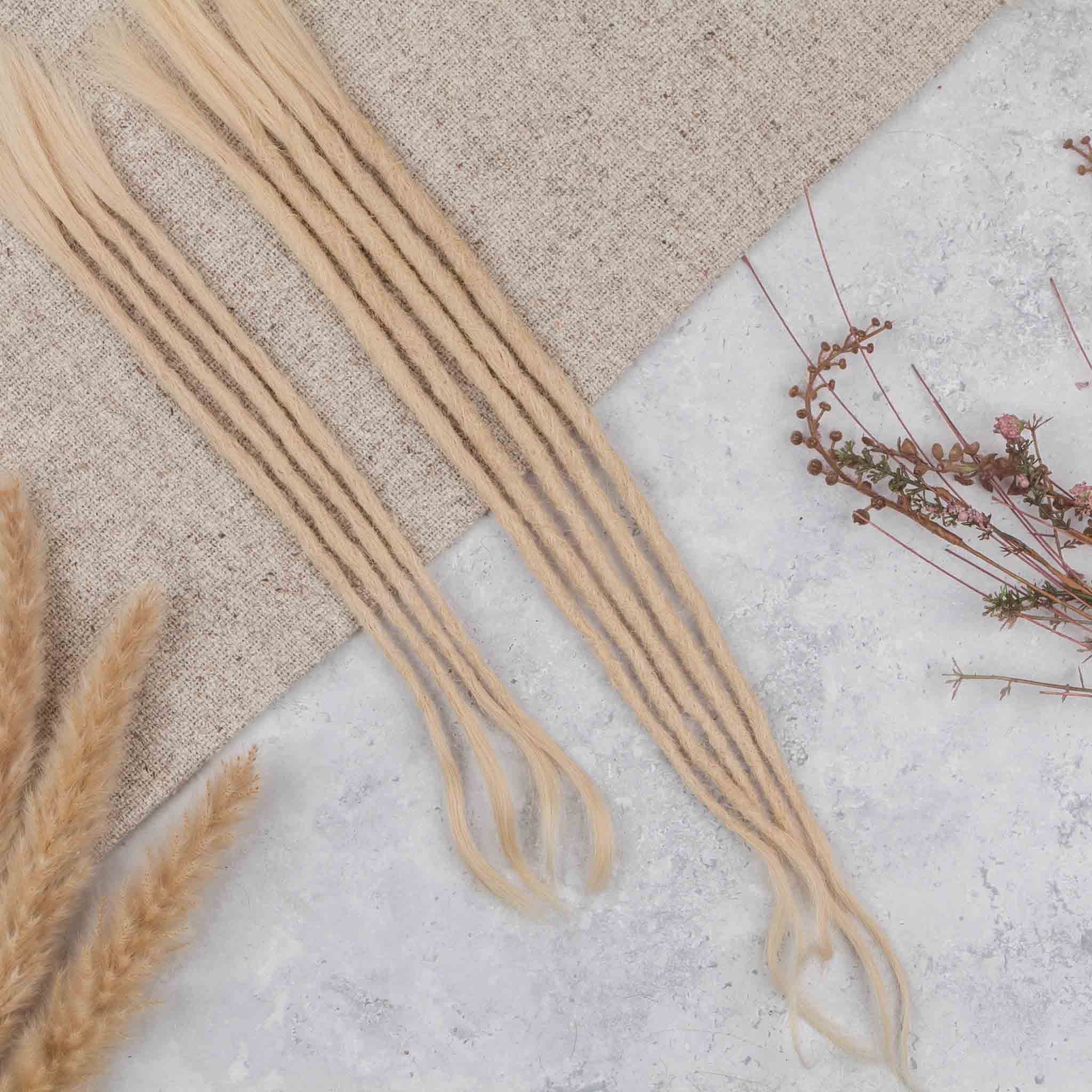 Dreadlock Extensions Ægte Hår - Lysblond