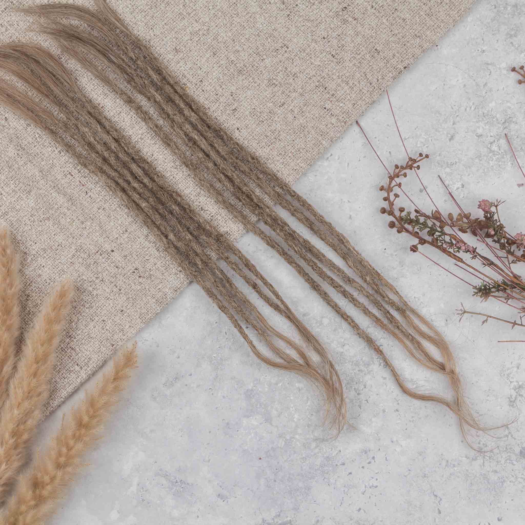 Dreadlock Extensions Ægte Hår - Grå Mix