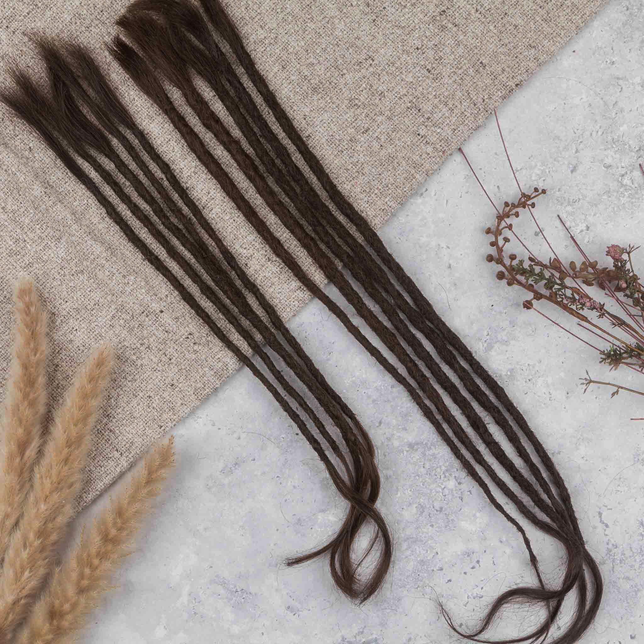 Dreadlock Extensions Human Hair - Brown