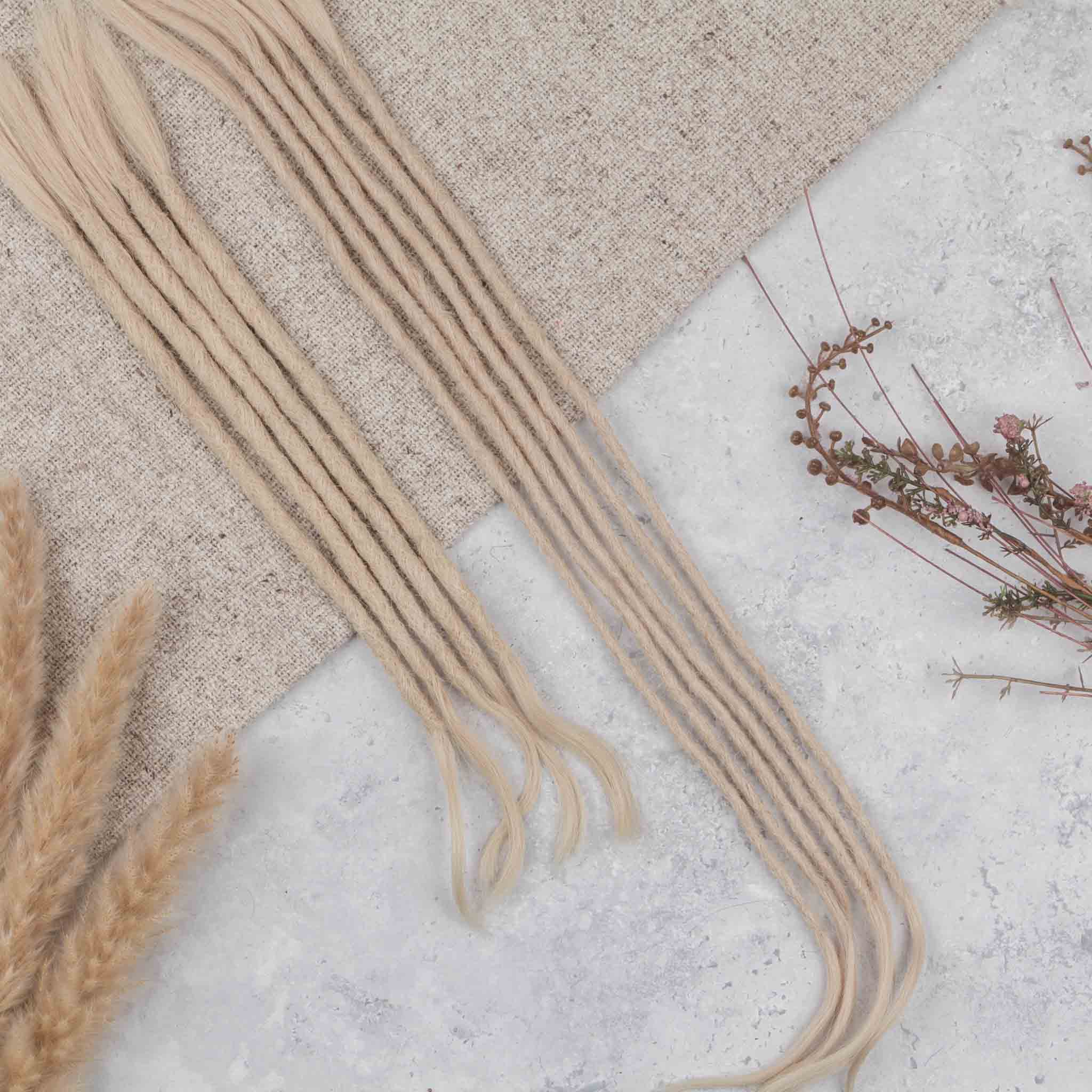 Dreadlock Extensions Ægte Hår - Platinblond