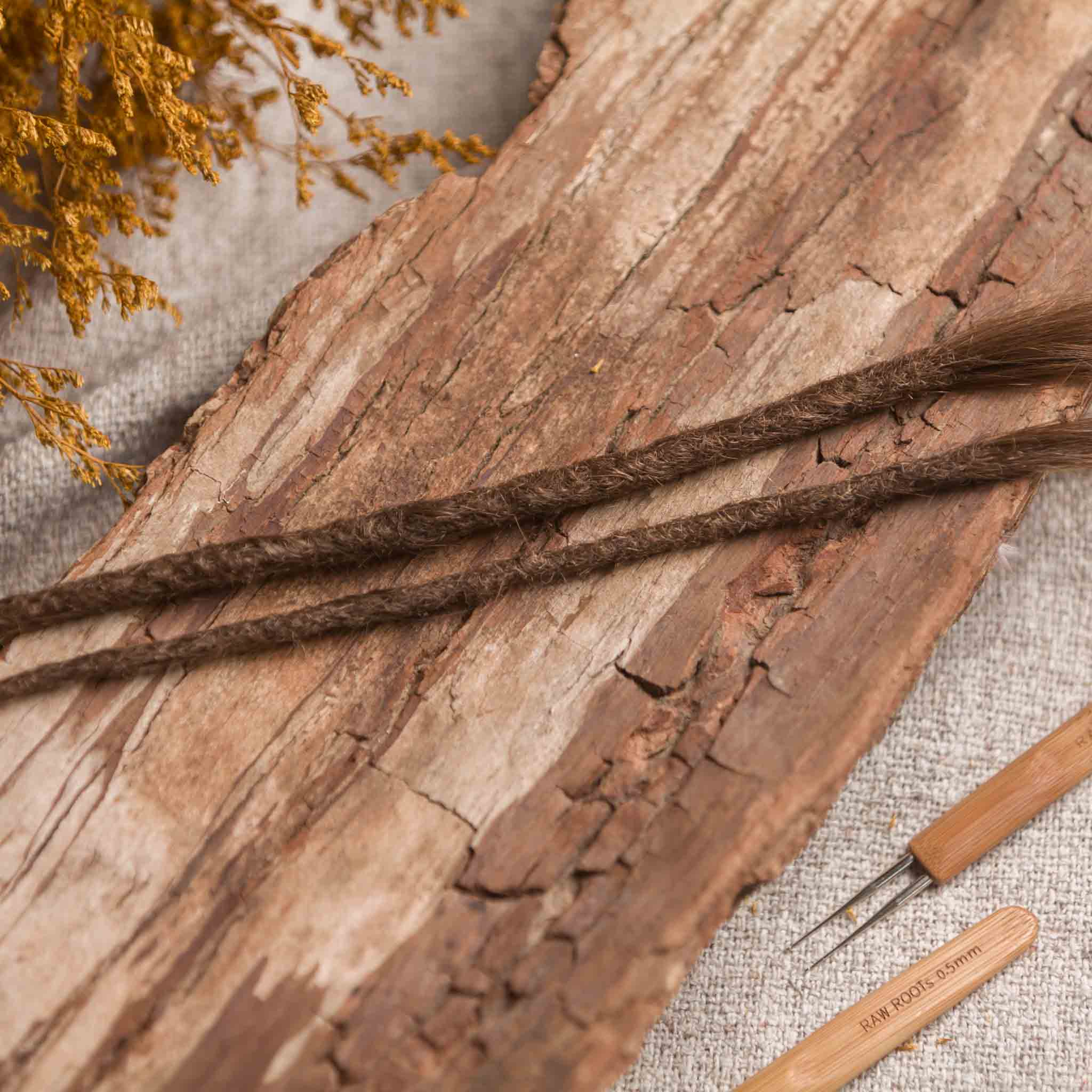 Dreadlock Extensions Ægte Hår - Lys Brun