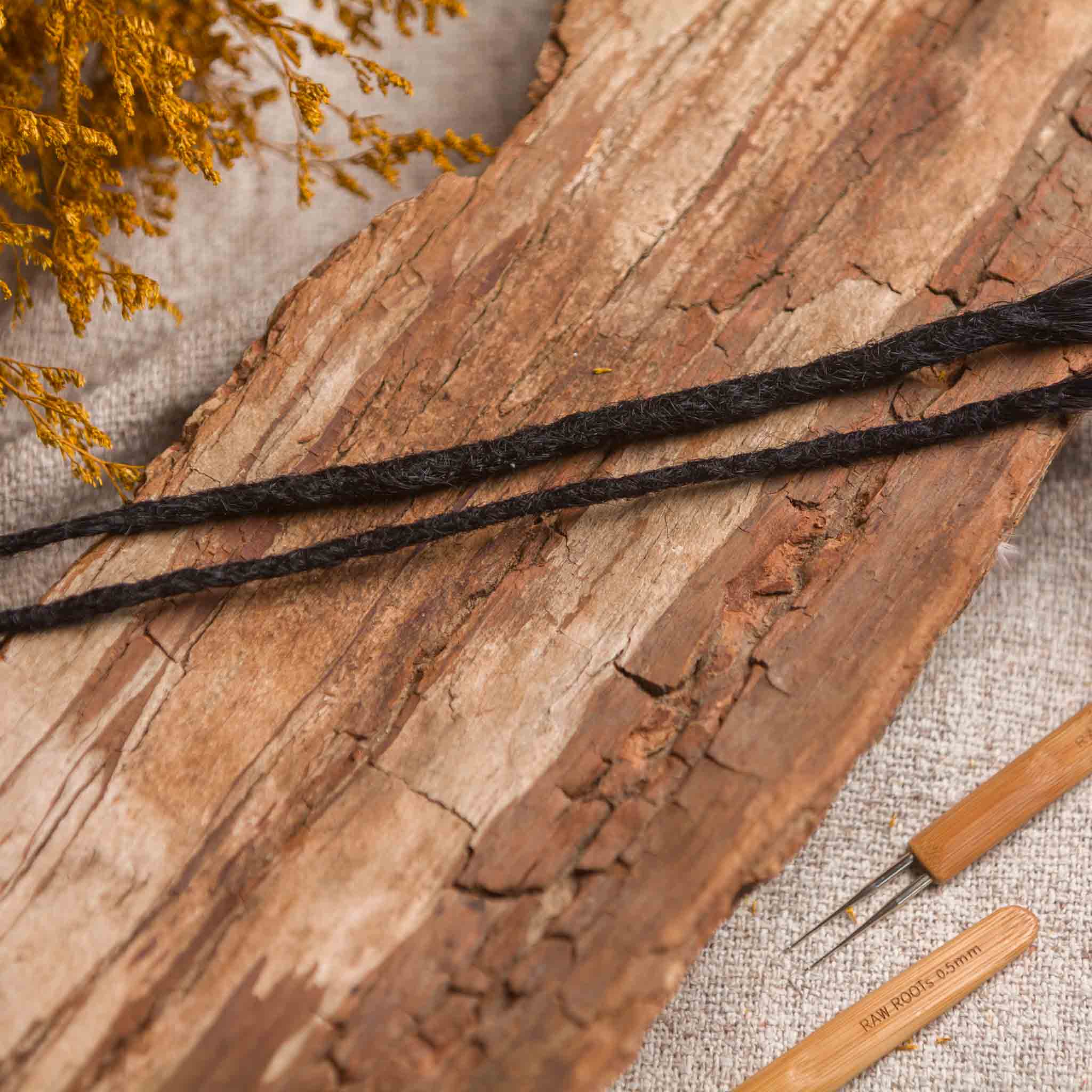 Dreadlock-Extensions Echthaar – Schwarz