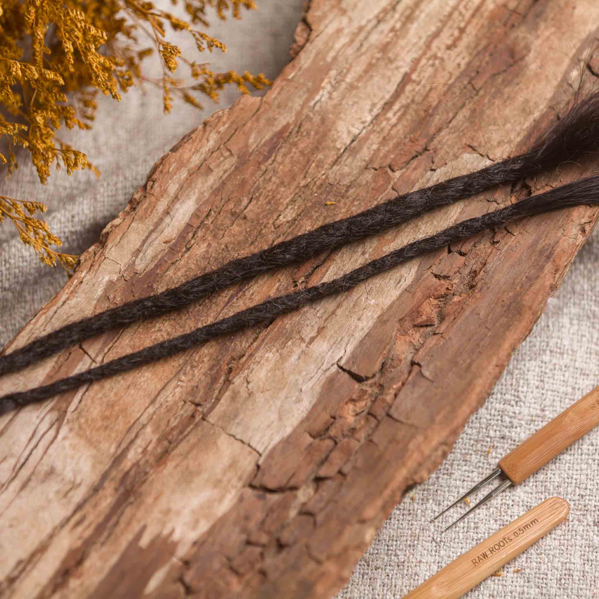 Dreadlock Extensions Ægte Hår - Mørkebrun