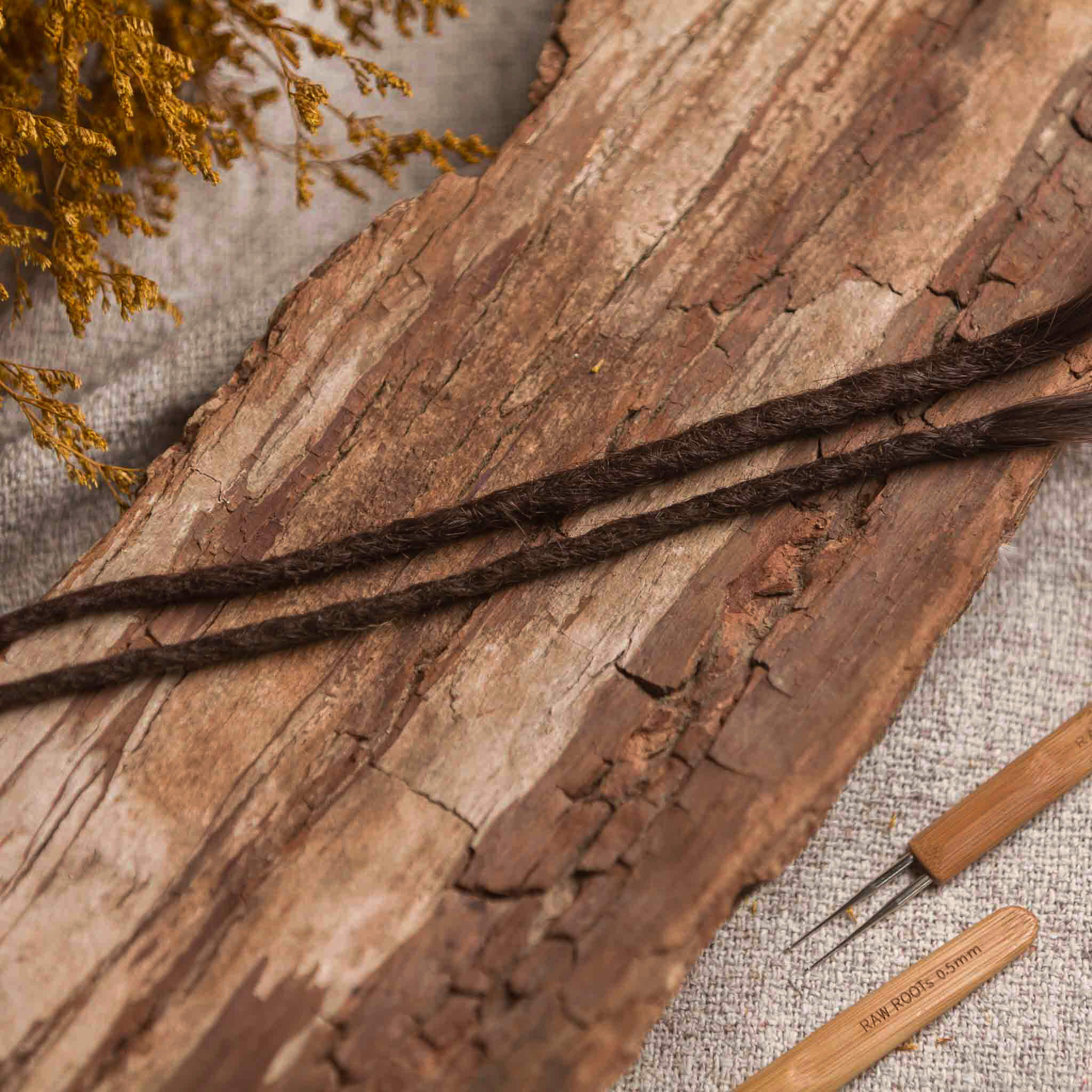 Dreadlock-Extensions Echthaar – Braun