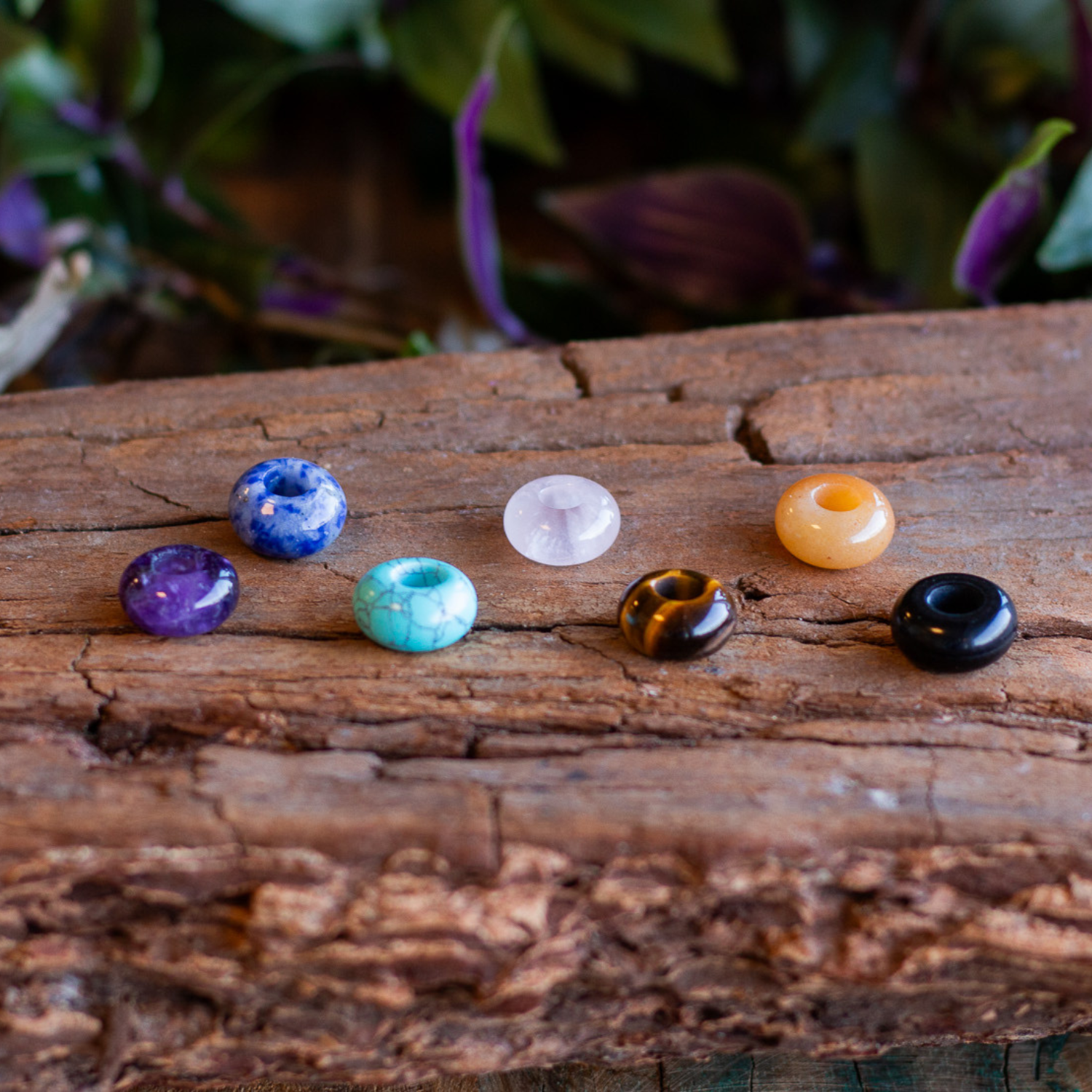 Chakra Krystal Bead Sæt for dreadlocks