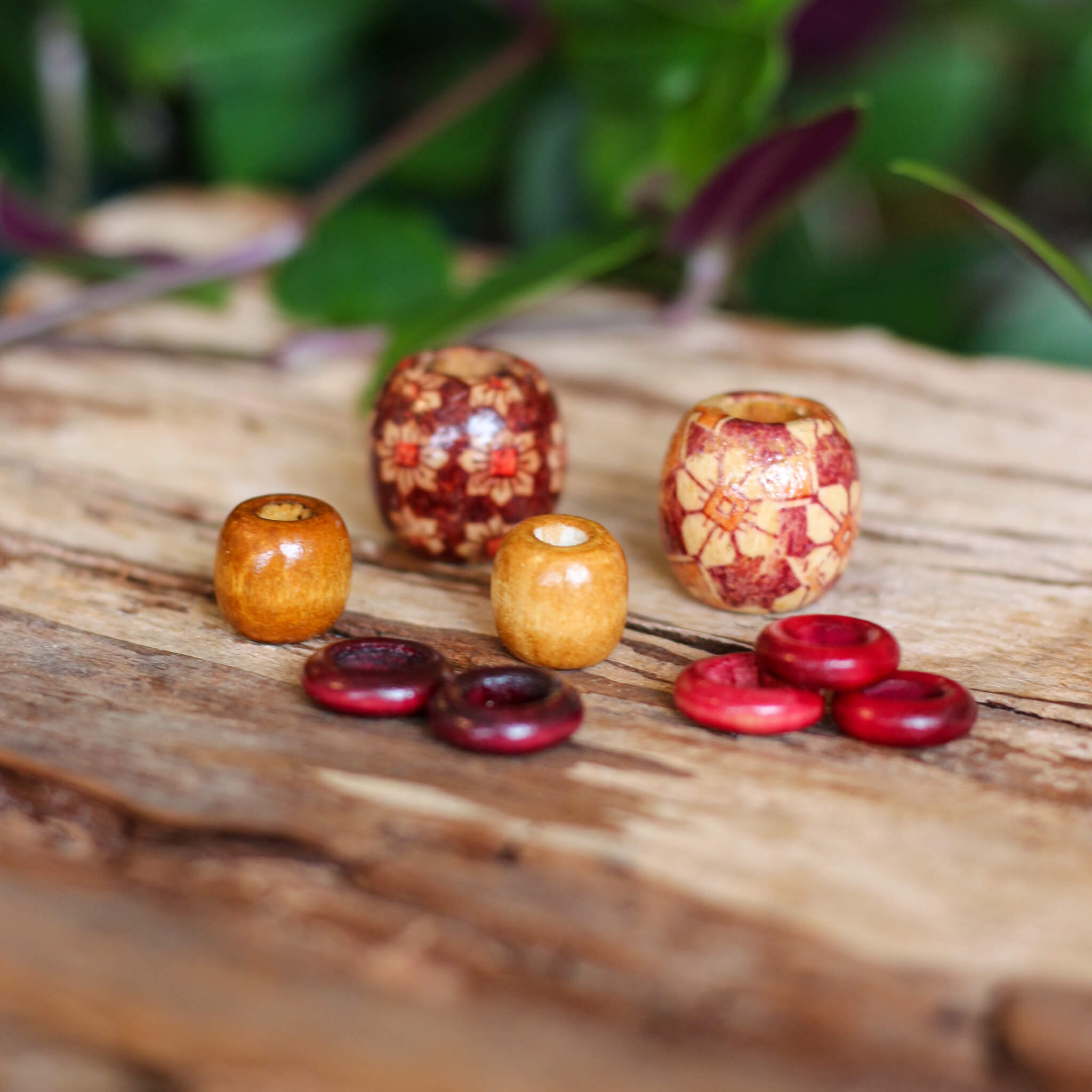 Autumn Wood Bead Set