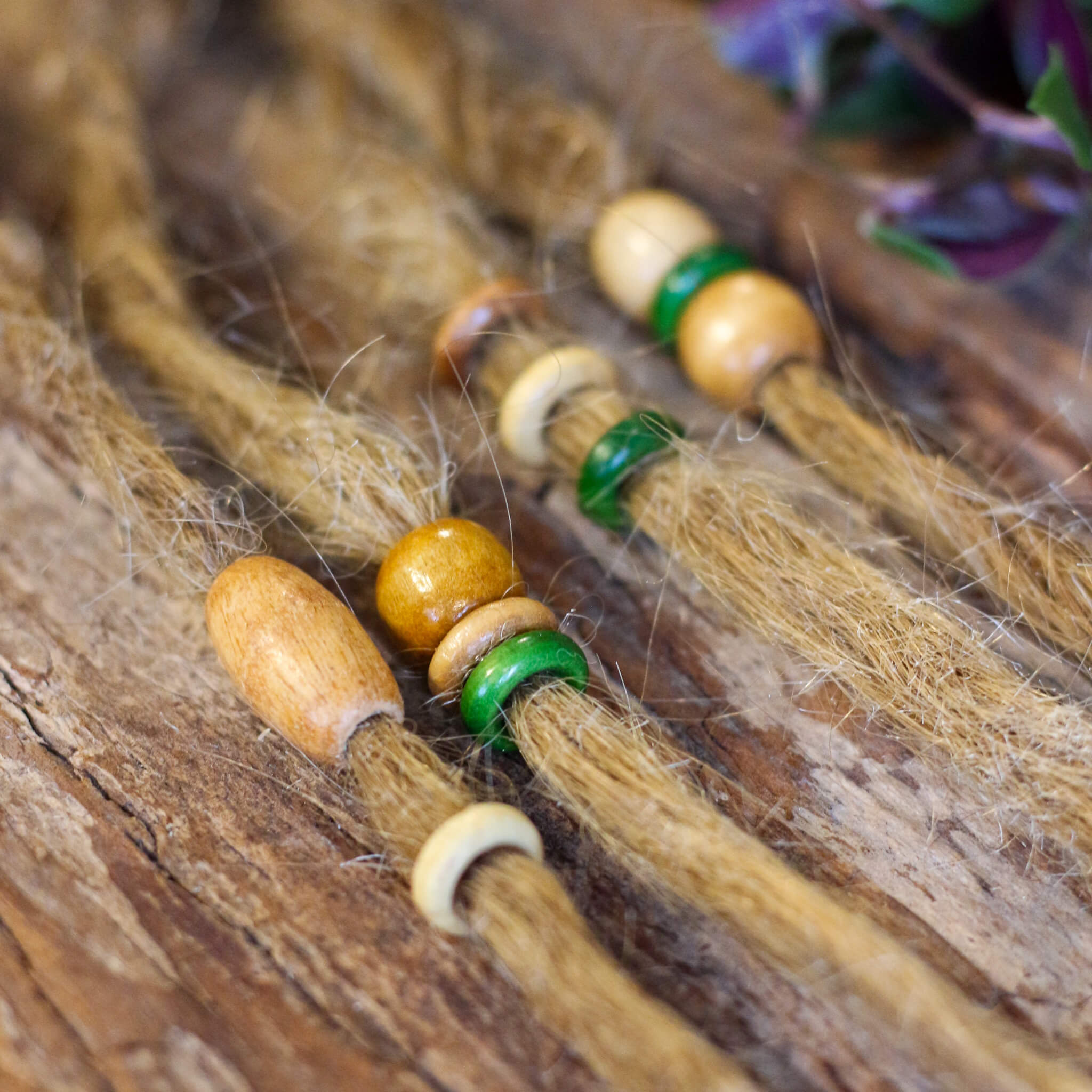 Desert Moss Wooden Beads Set