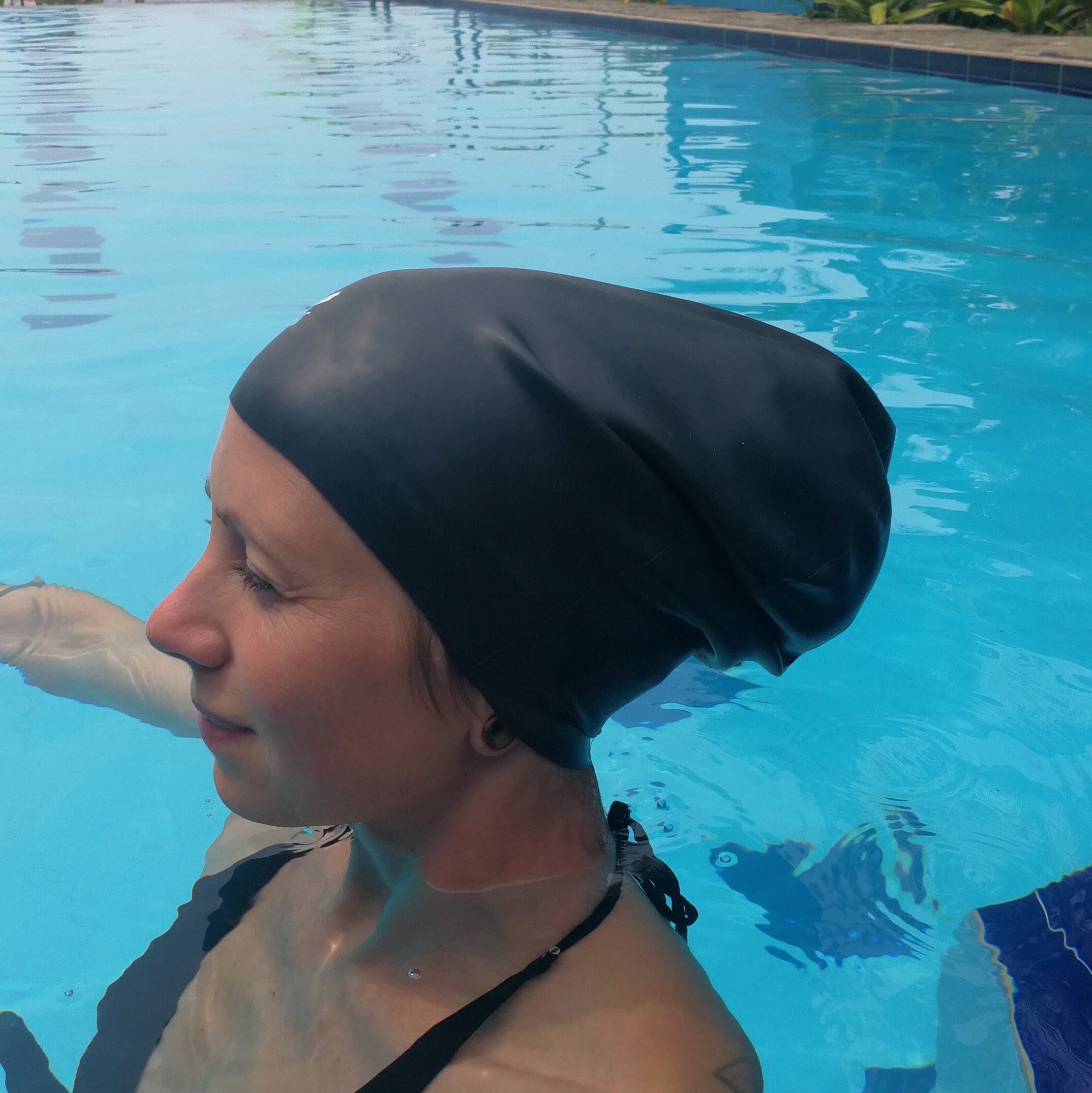 Dreadlock swim cap fashion