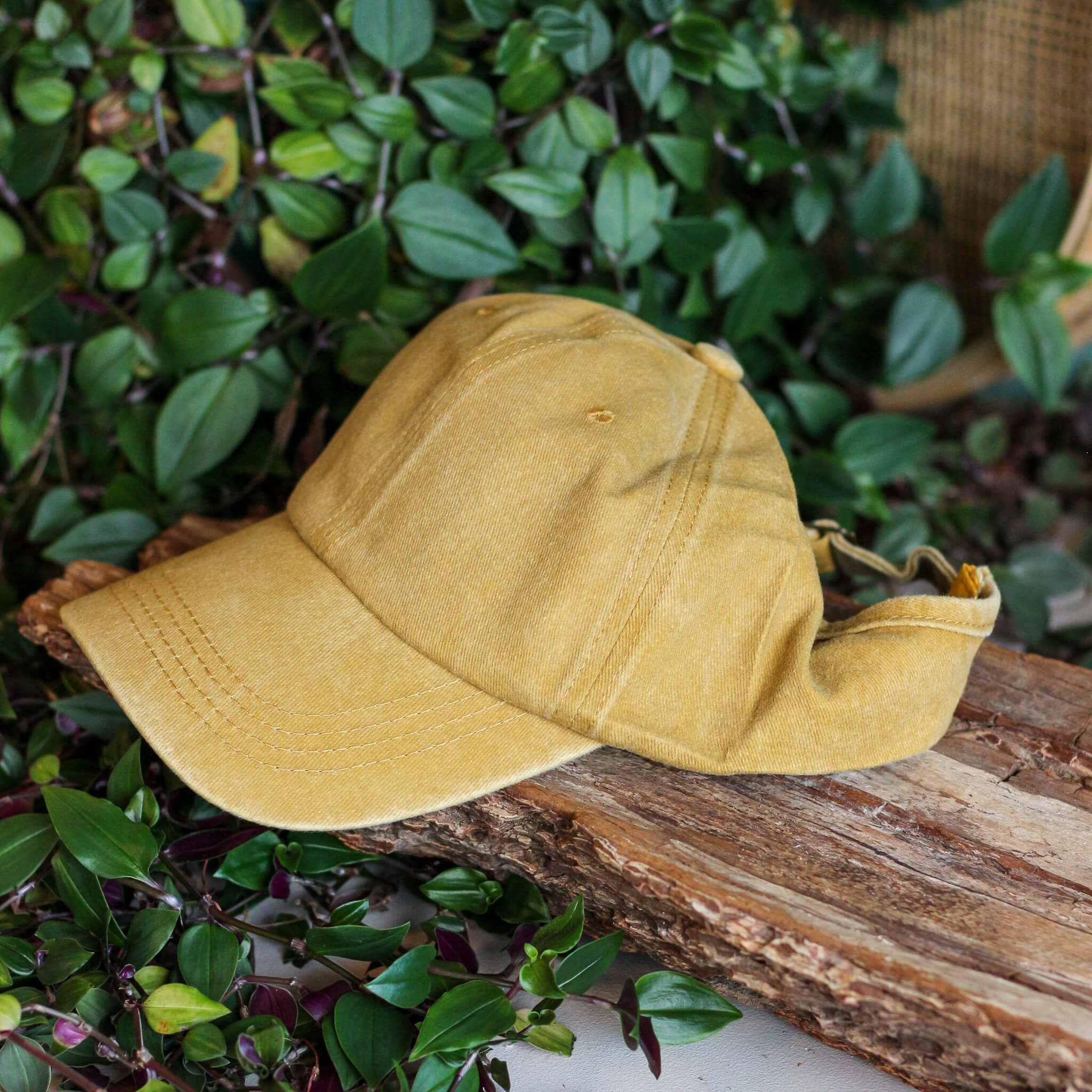 Dreadlock Denim Visor Cap
