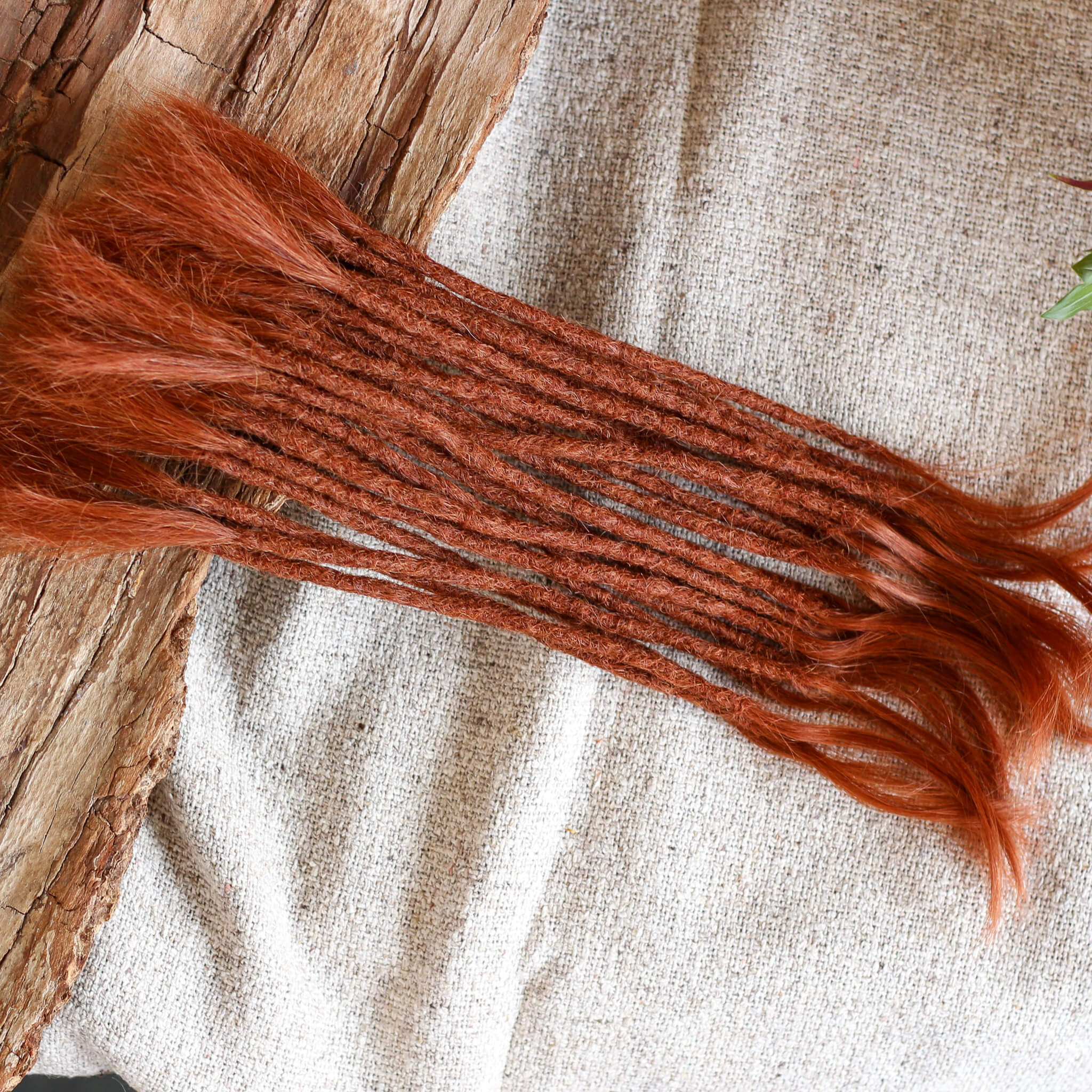 Dreadlock Extensions Ægte Hår - Henna Brun