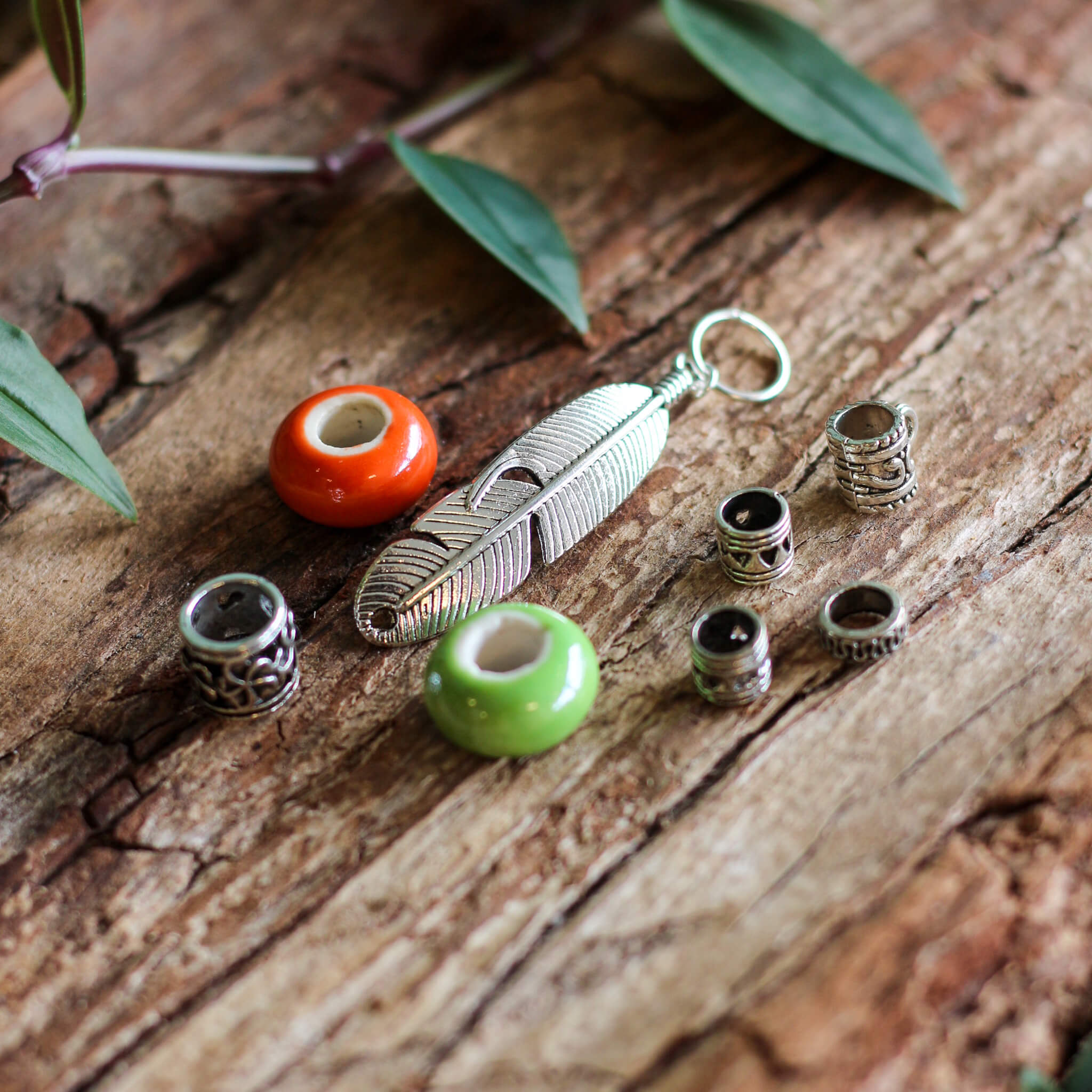 Forest Flame Dread Bead Set