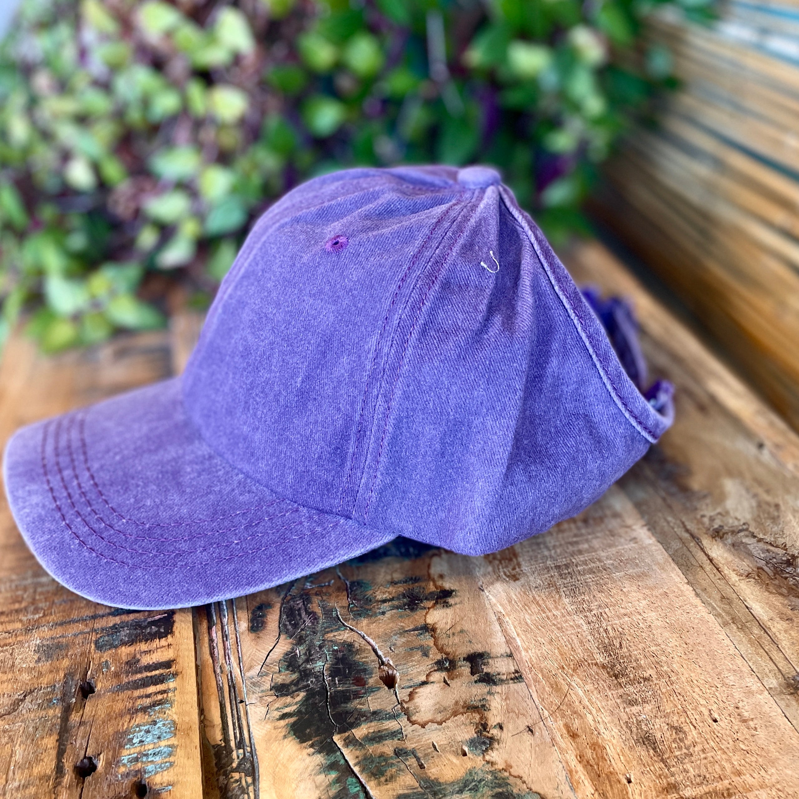 Dreadlock Denim Visor Cap