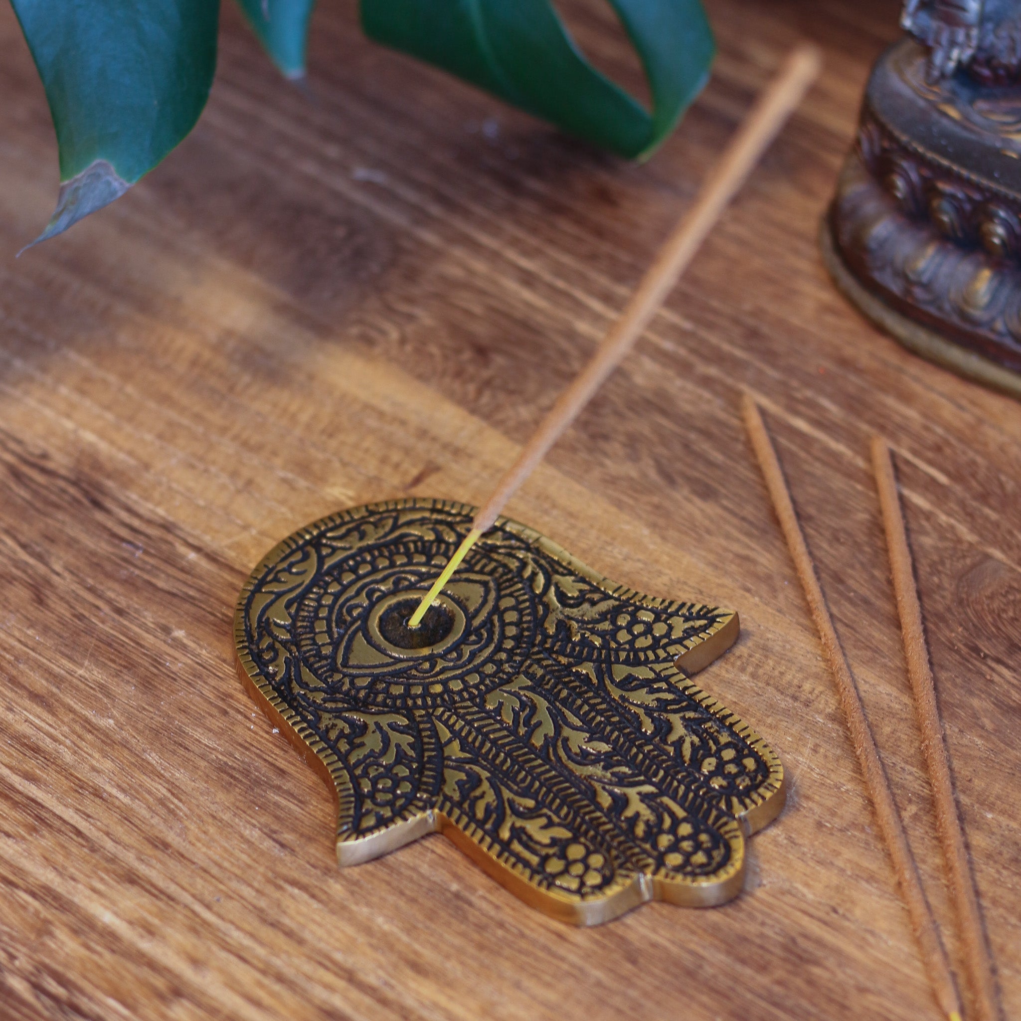 Incense holder - Hand of Fatima gold