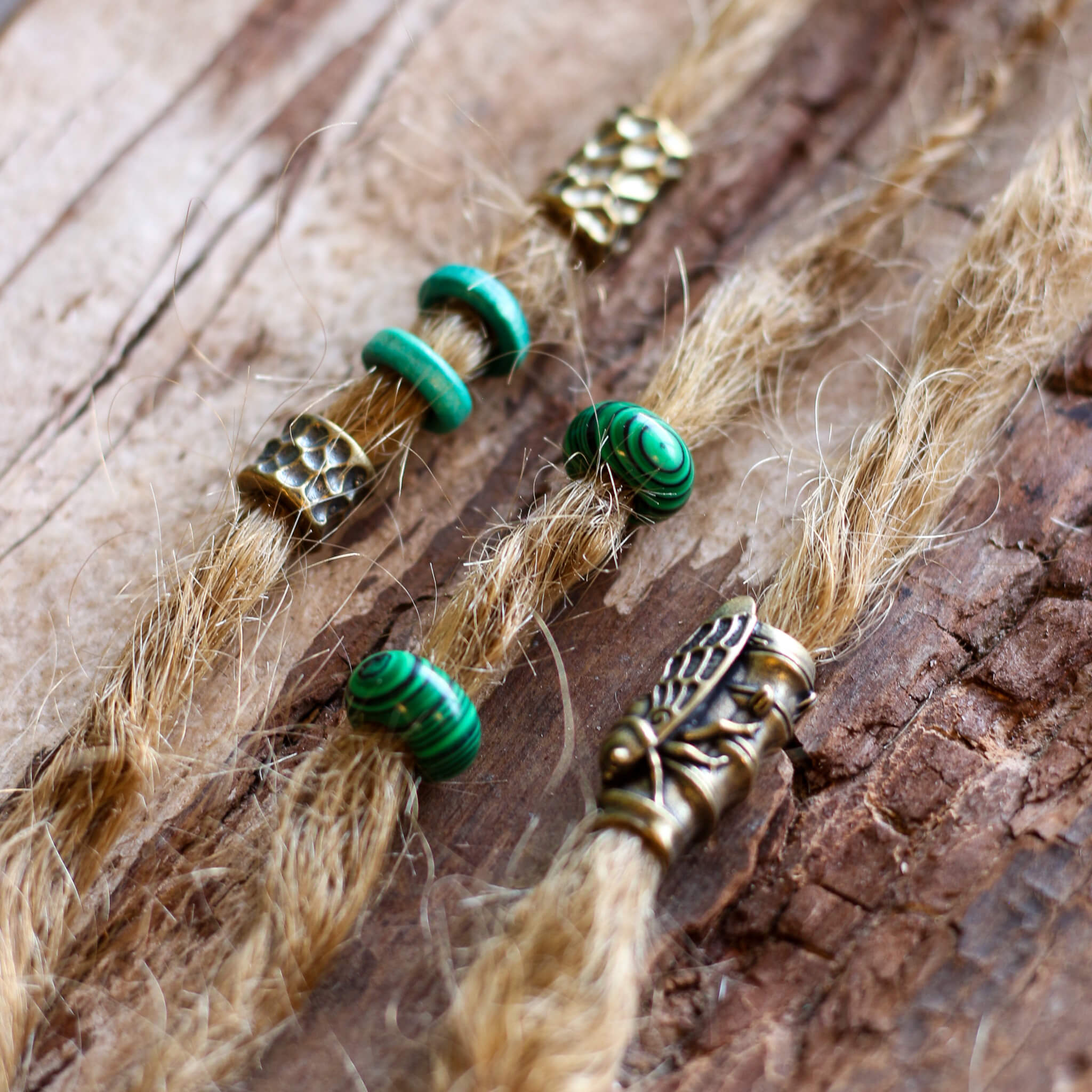 Malachite Nature Bead Set