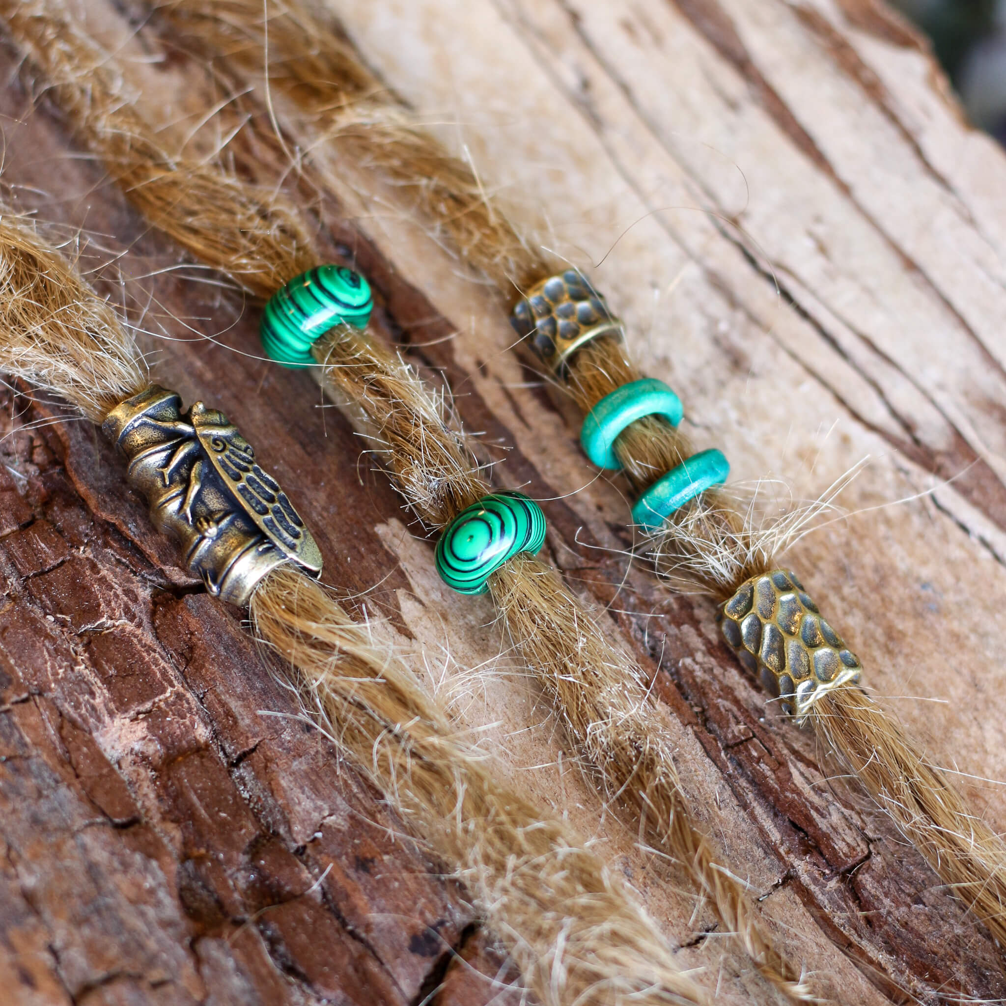 Malachite Nature Bead Set