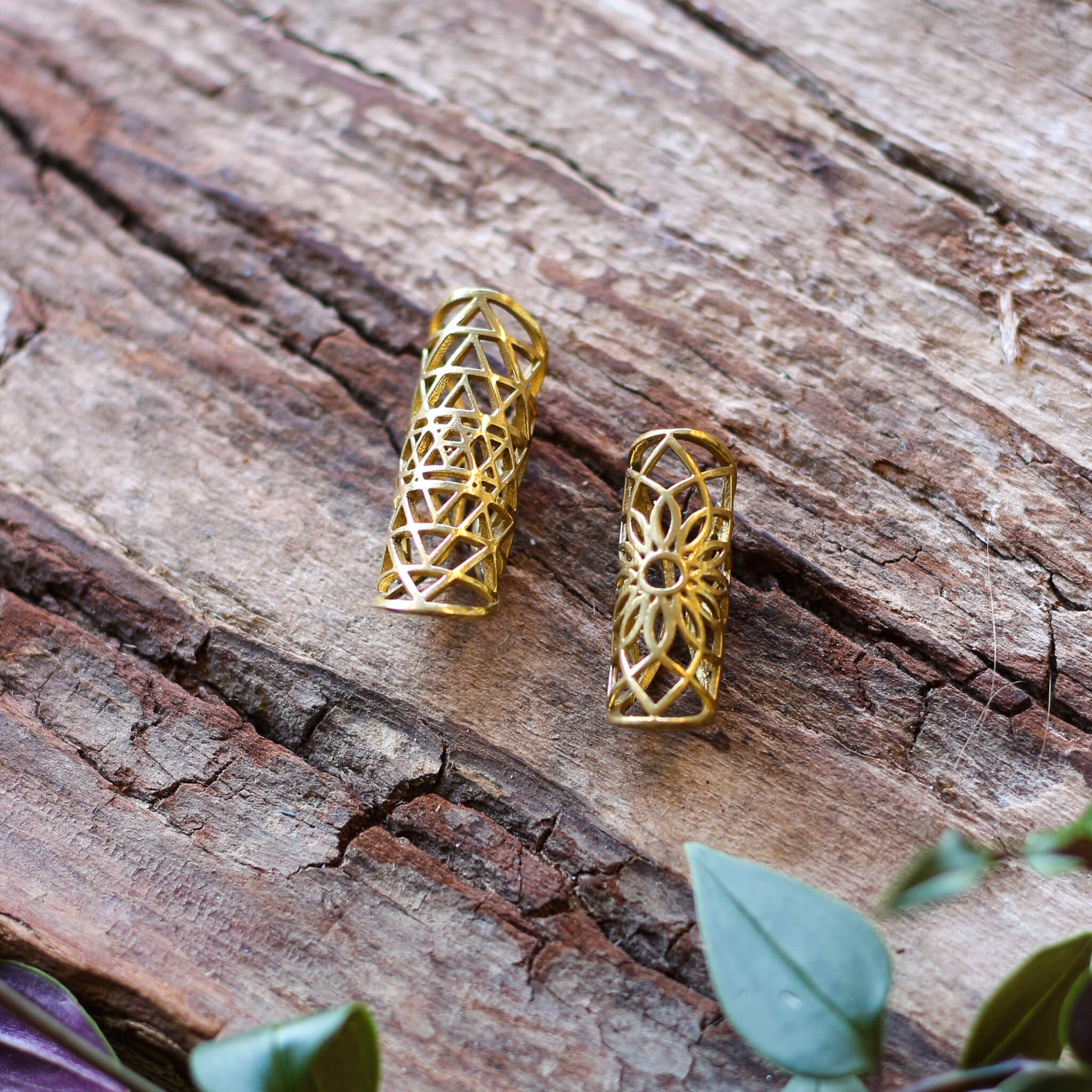 Sacred Symbols Brass Beads