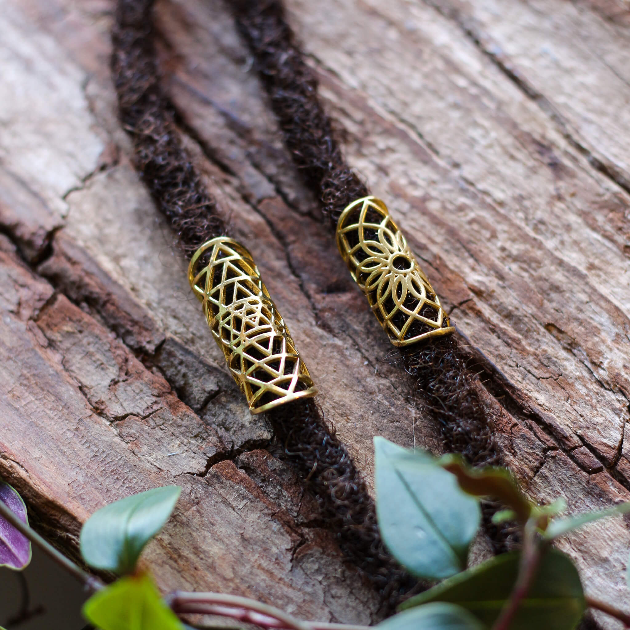 Sacred Symbols Brass Beads