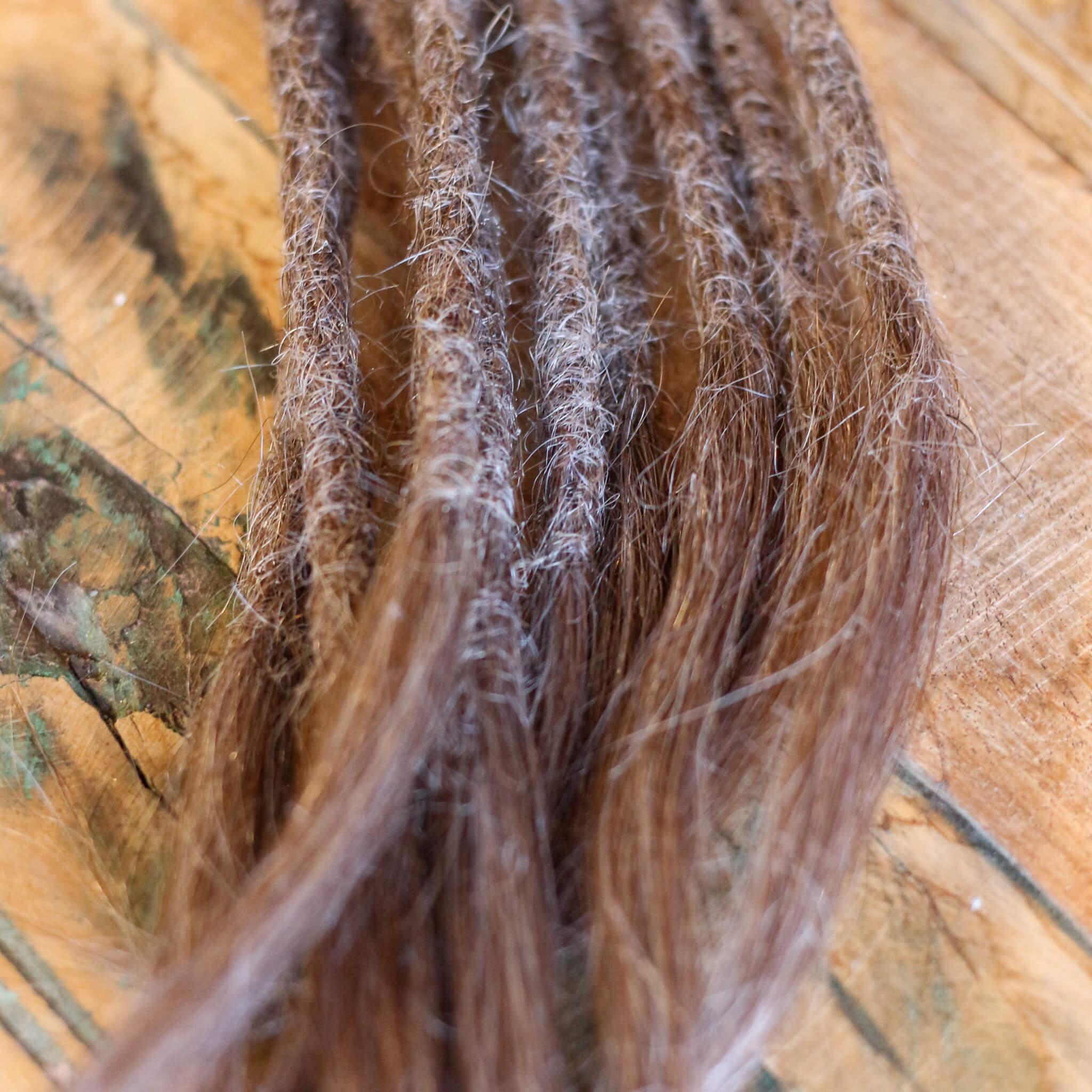 Single Ended (SE) Dreadlock Extensions - Grå Mix