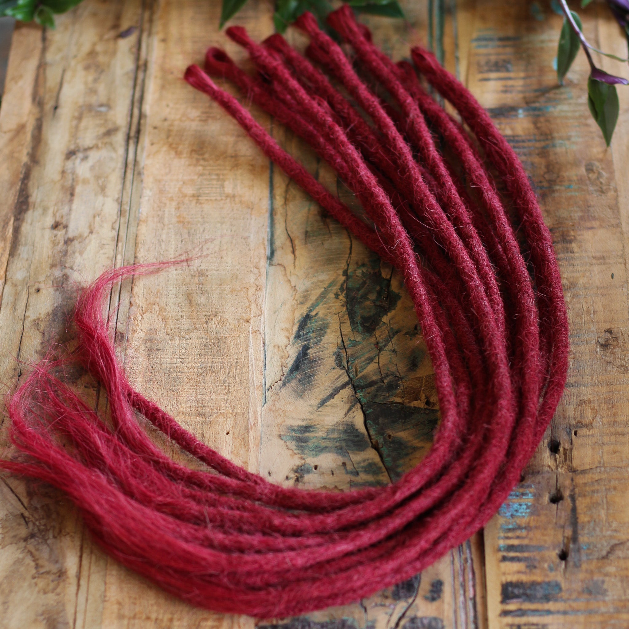 Single Ended (SE) Dreadlock Extensions - Red Vine