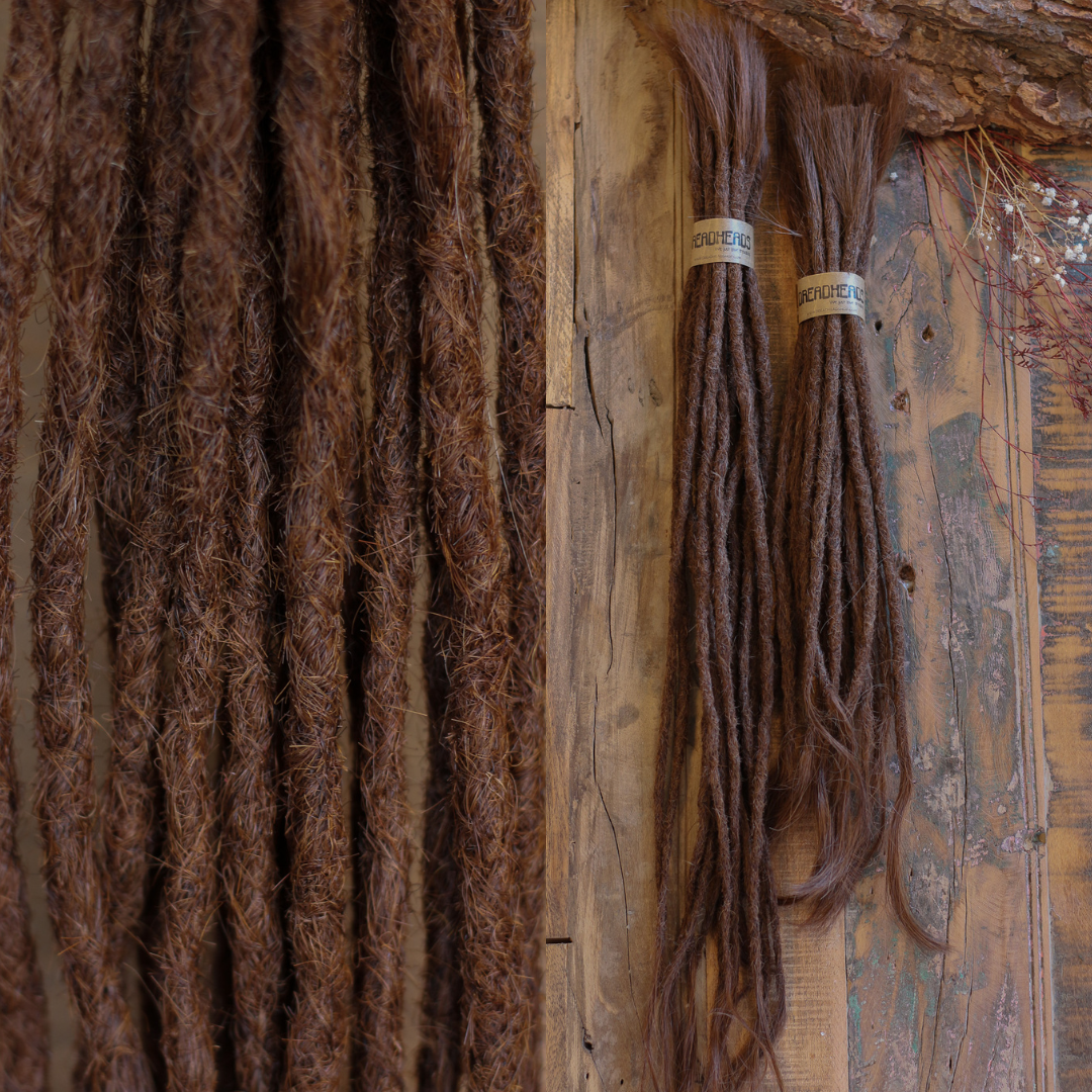 Dreadlock Extensions human Hair - Chestnut Brown