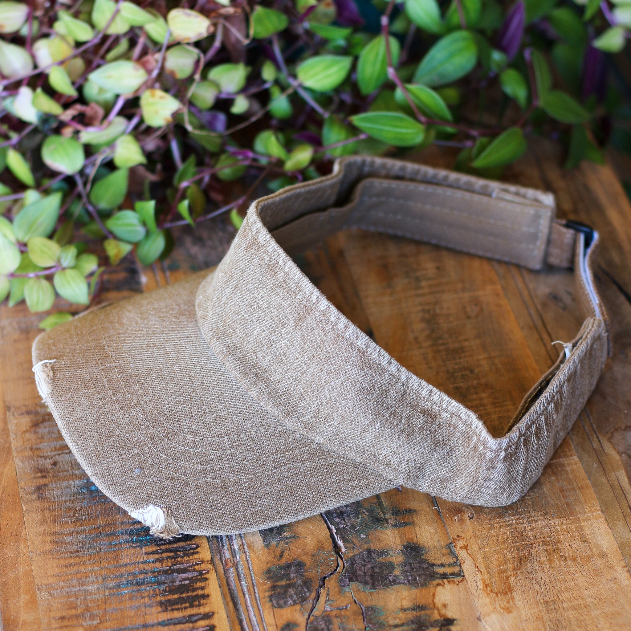 Vintage Denim Sun Visor Cap