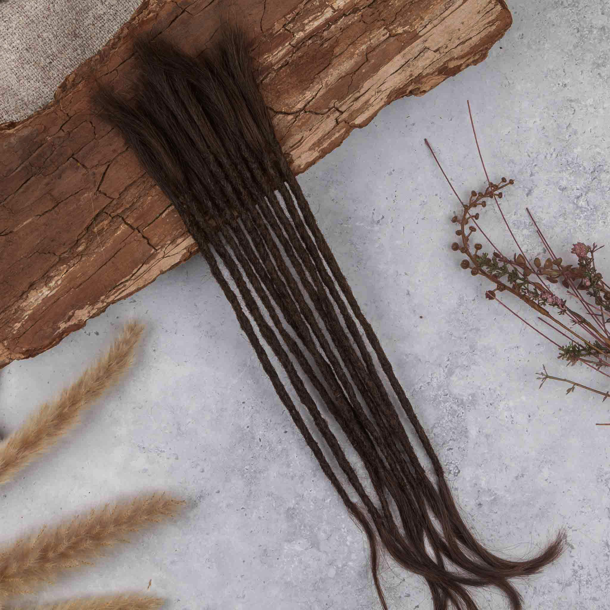 Dreadlock-Extensions Echthaar – Braun
