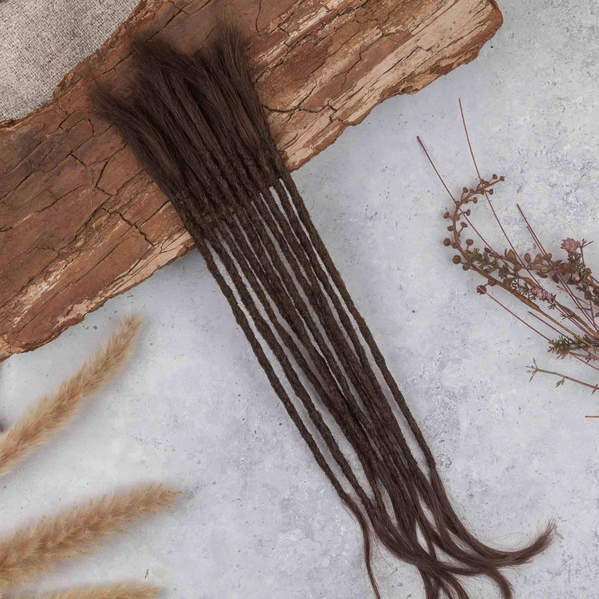 Dreadlock-Extensions Echthaar – Hellbraun