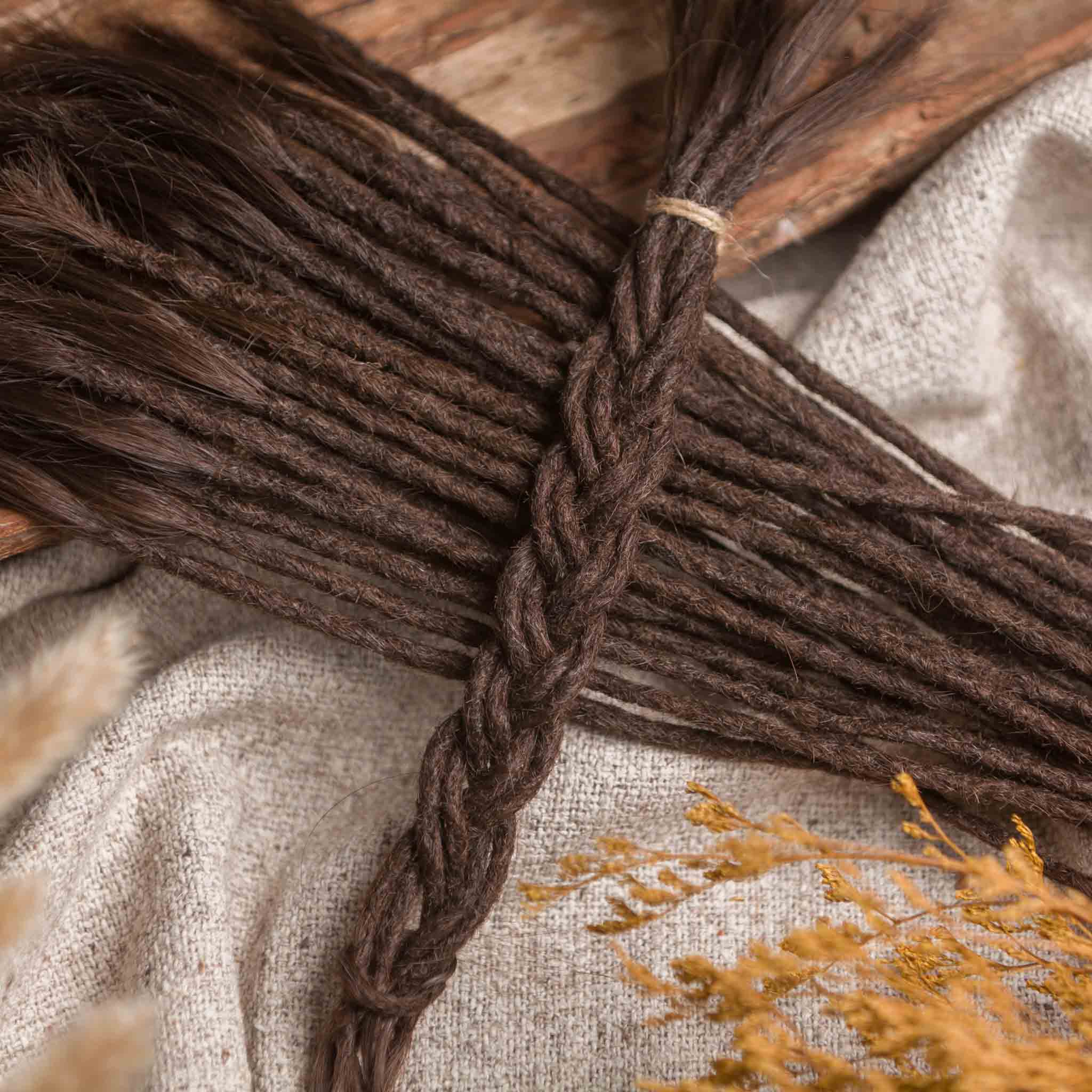 Dreadlock Extensions Human Hair - Brown