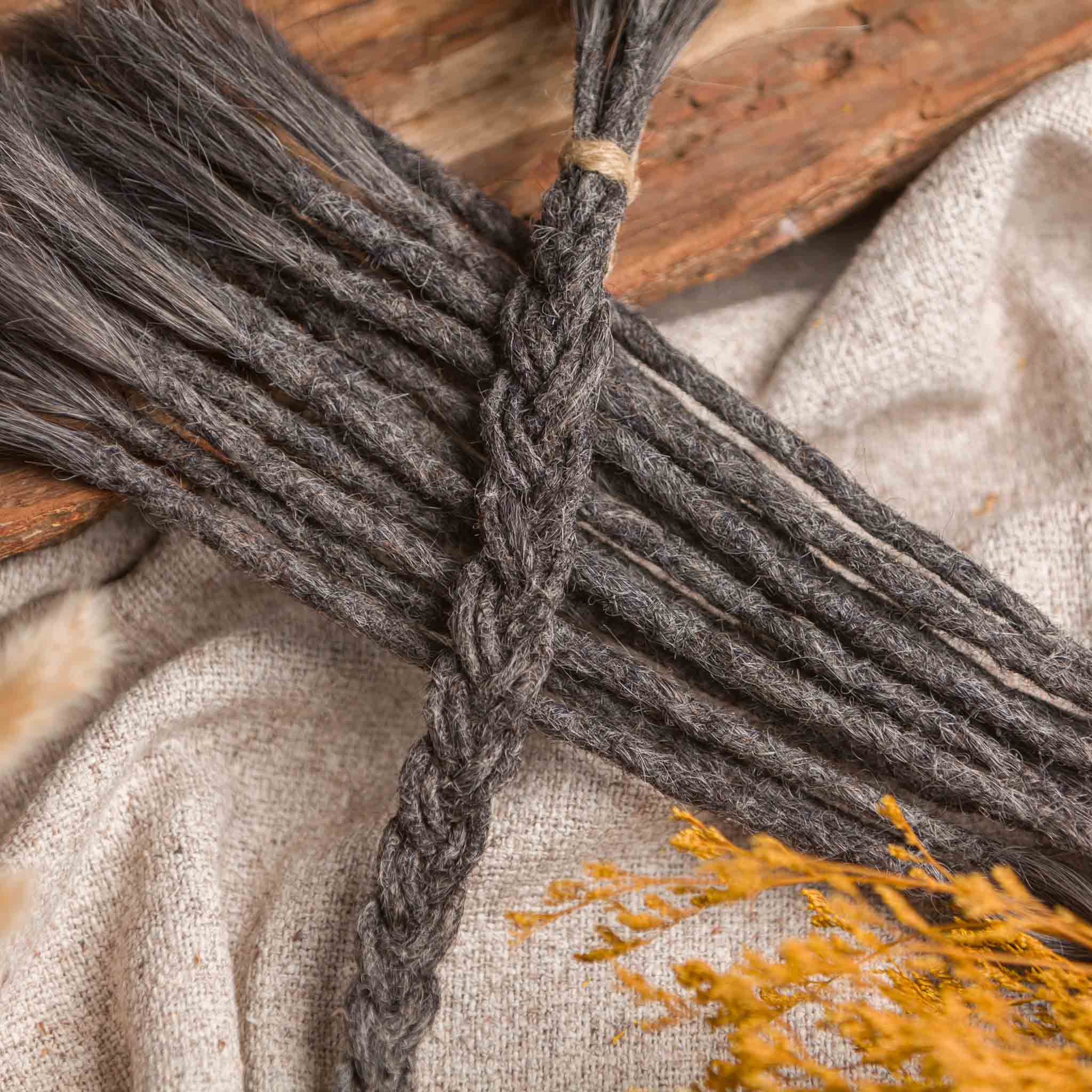 Dreadlock Extensions Human Hair - Salt and Pepper