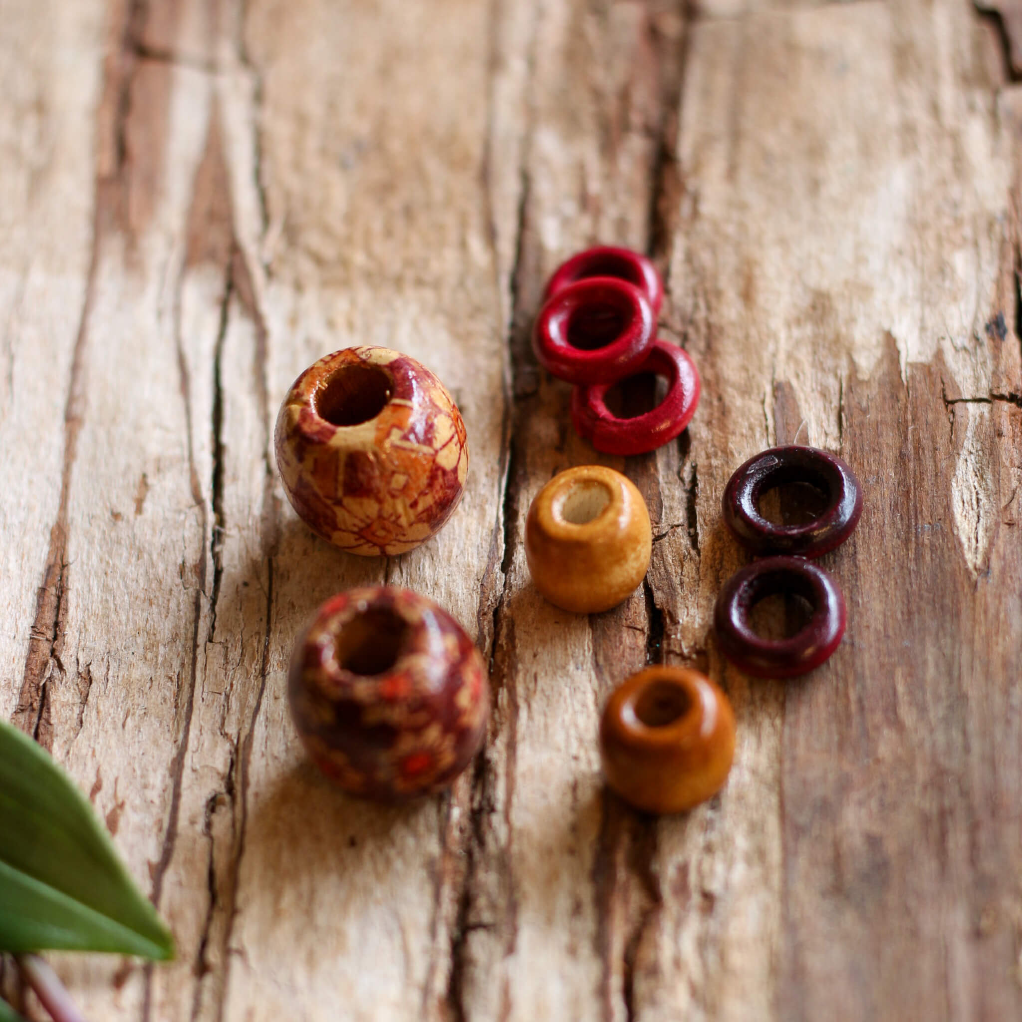Autumn Wood Bead Set