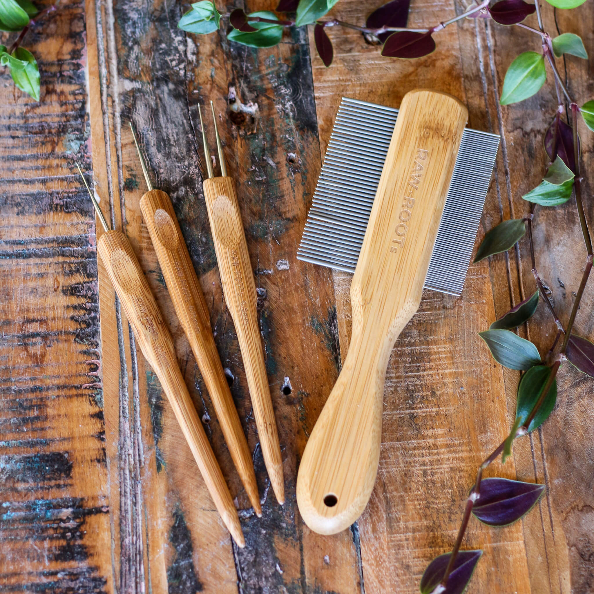 Dreadlock-Bambus-Werkzeugset