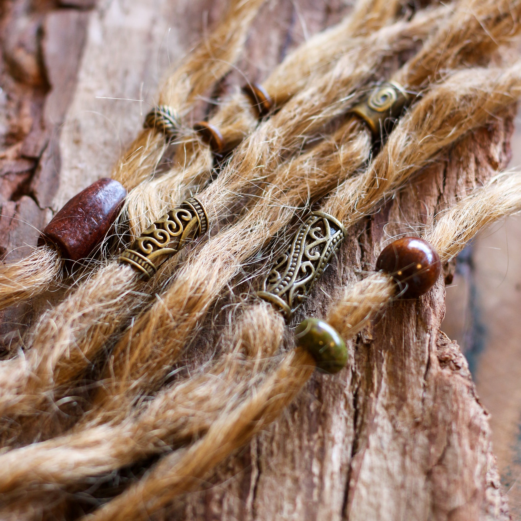 Bronze Accents Dreadlock Jewelry Set