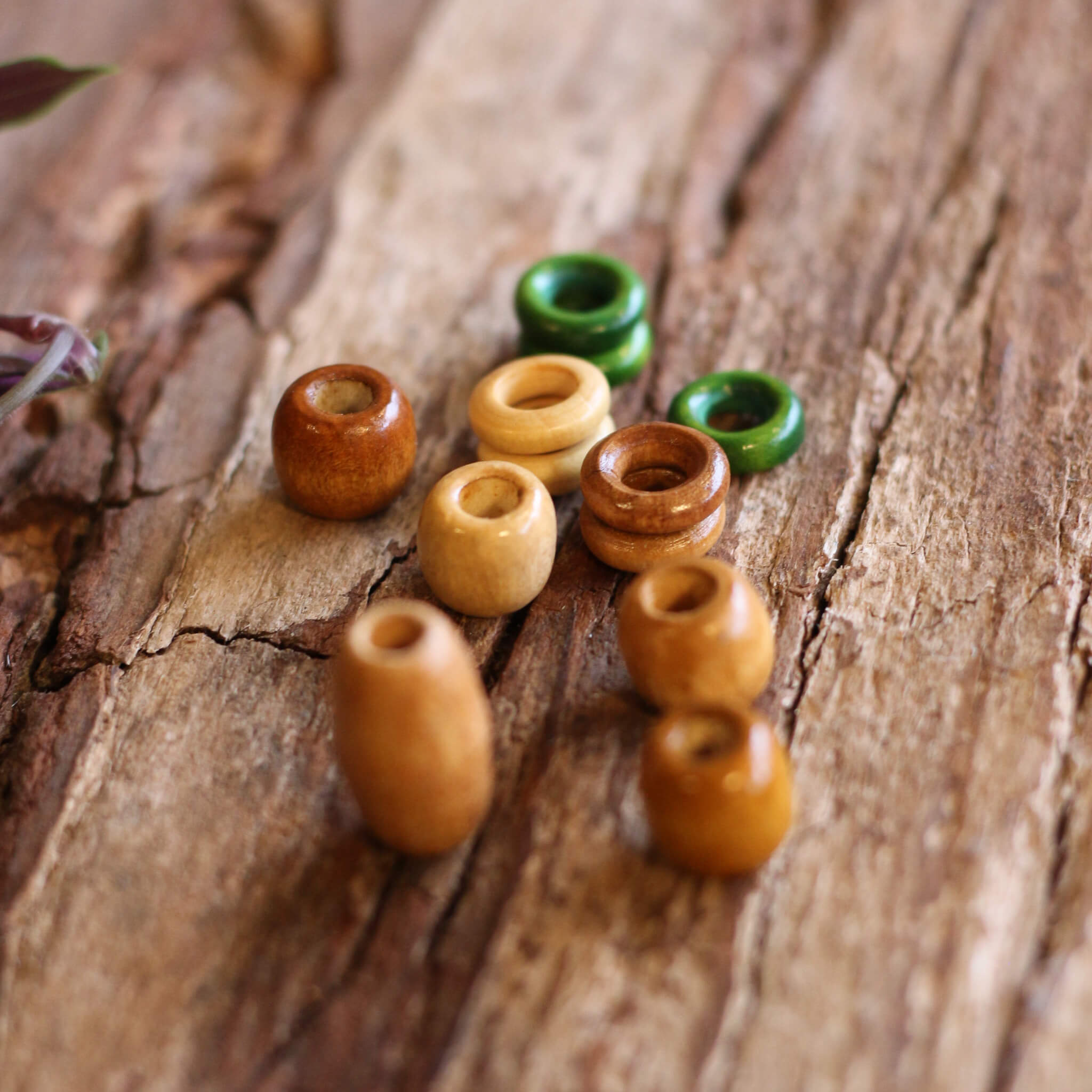 Desert Moss Wooden Beads Set