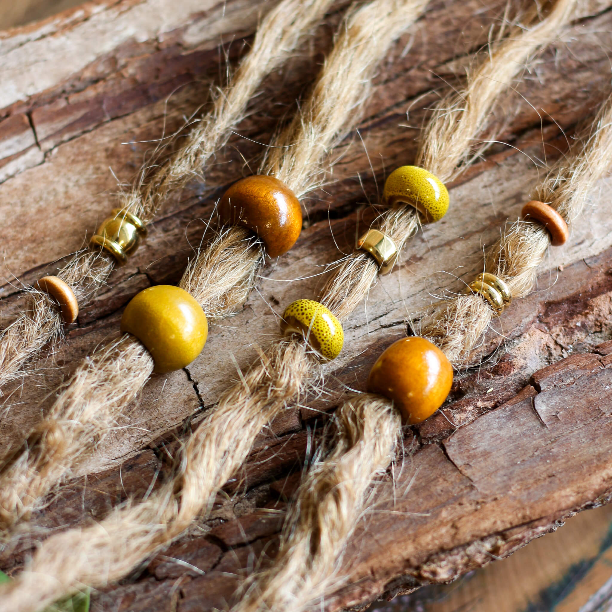 Golden Earth Dreadlock Bead Sæt