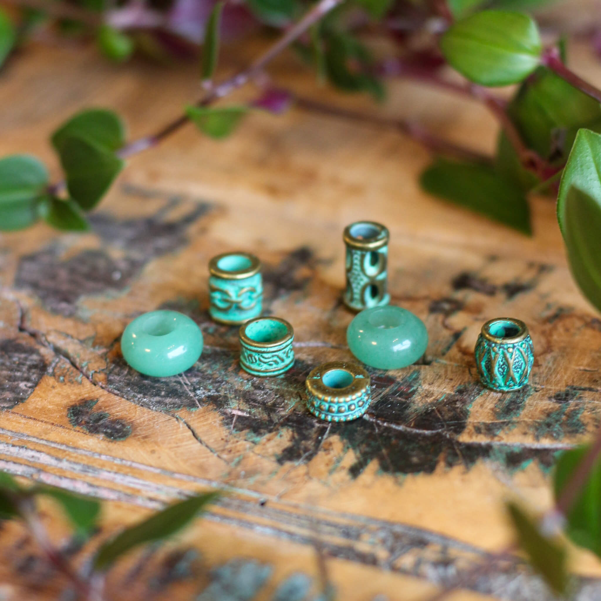 Green Accent Bead Set