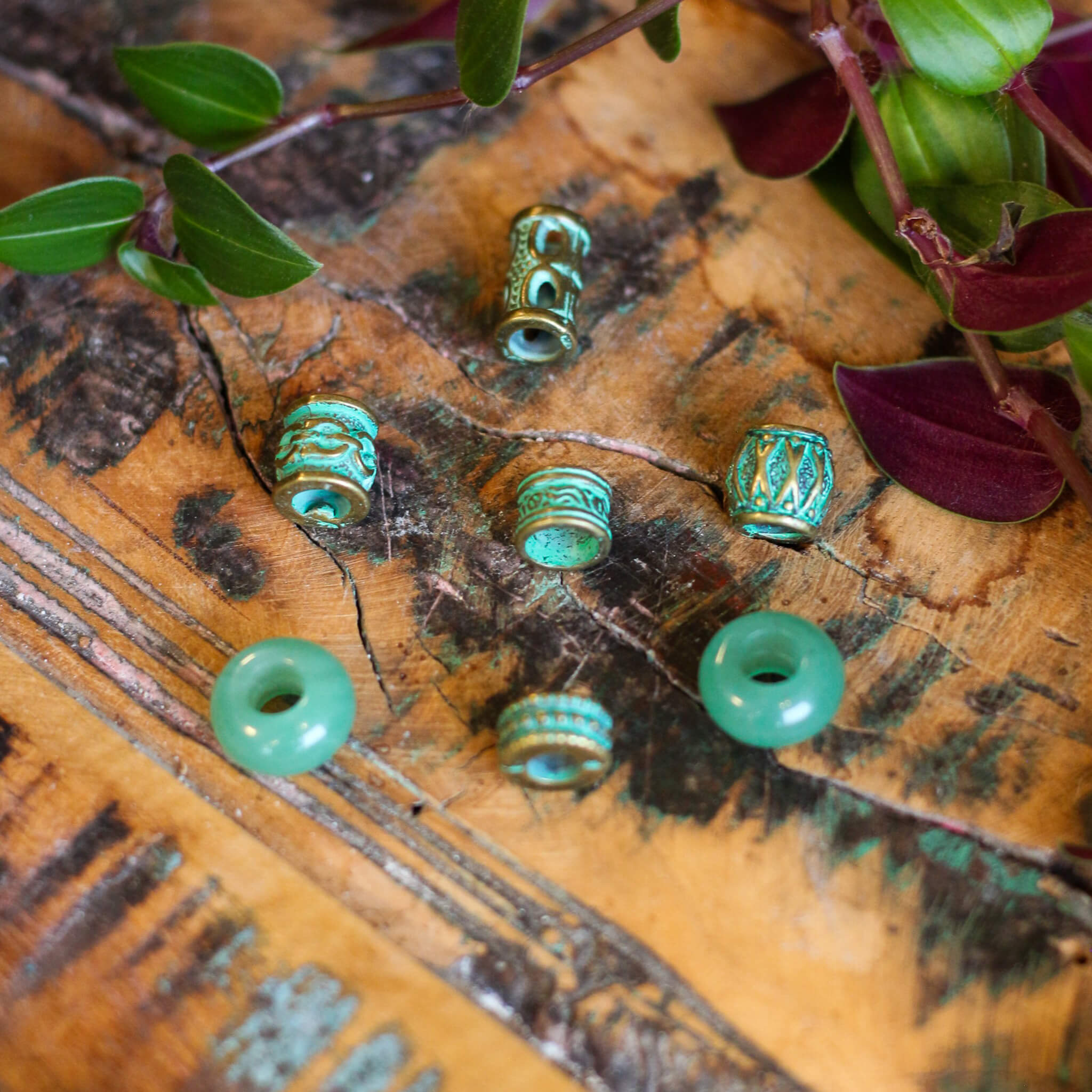 Green Accent Bead Set