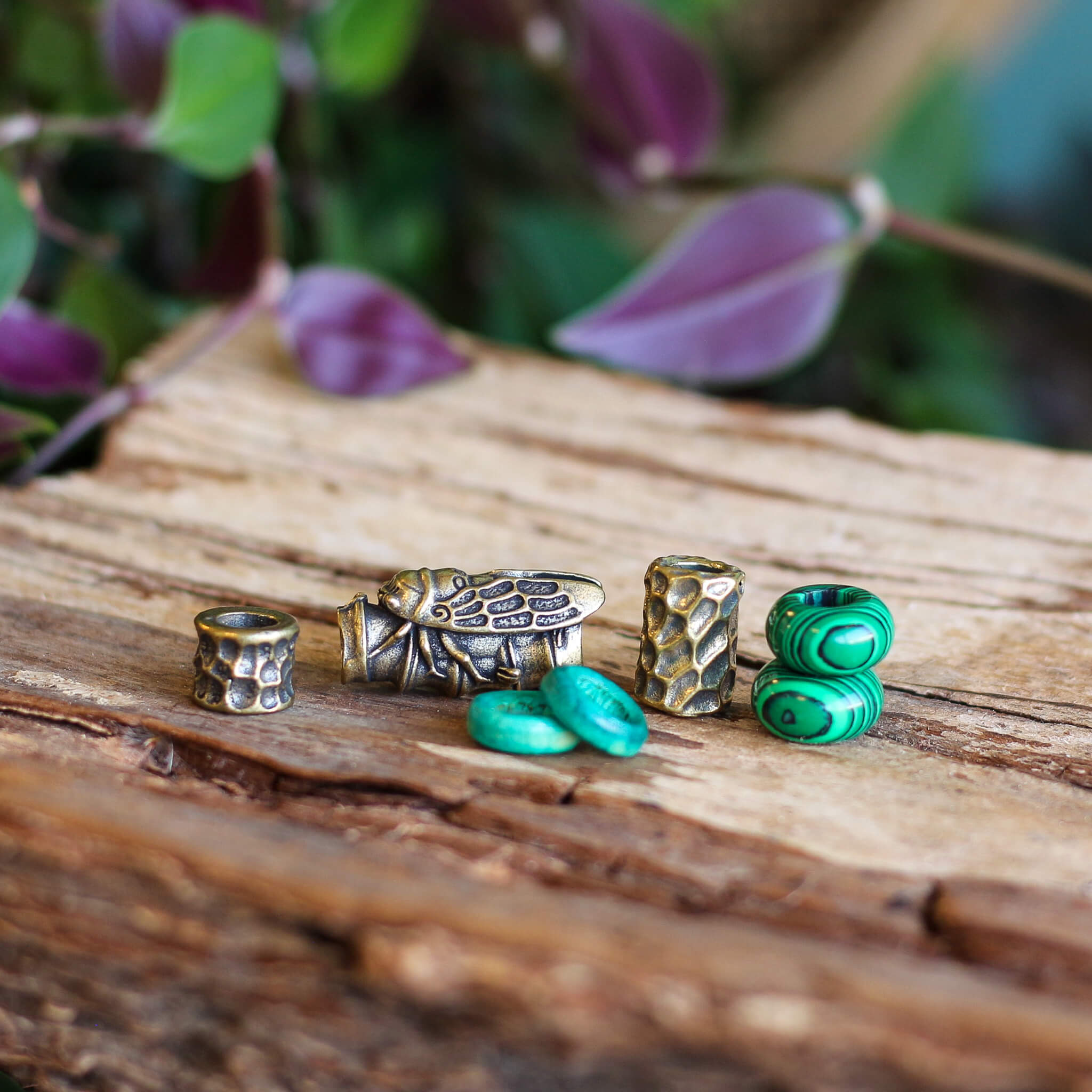 Malachite Nature Bead Set