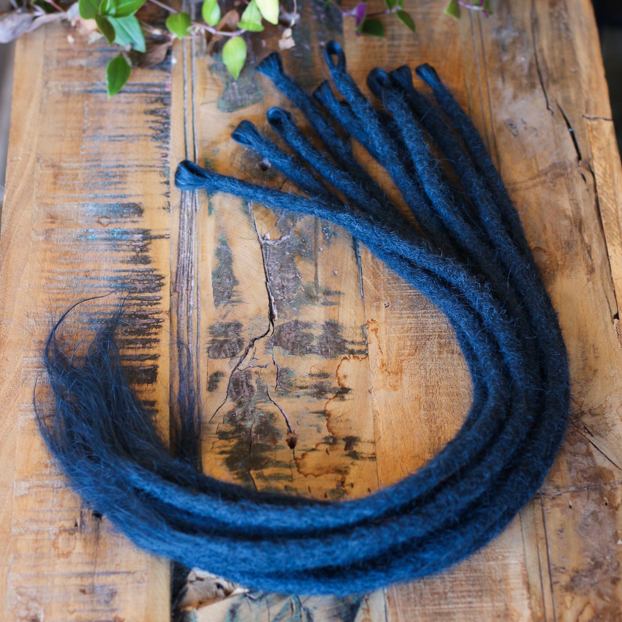 SE (Single Ended) Human Hair Dreadlocks - Deep Blue