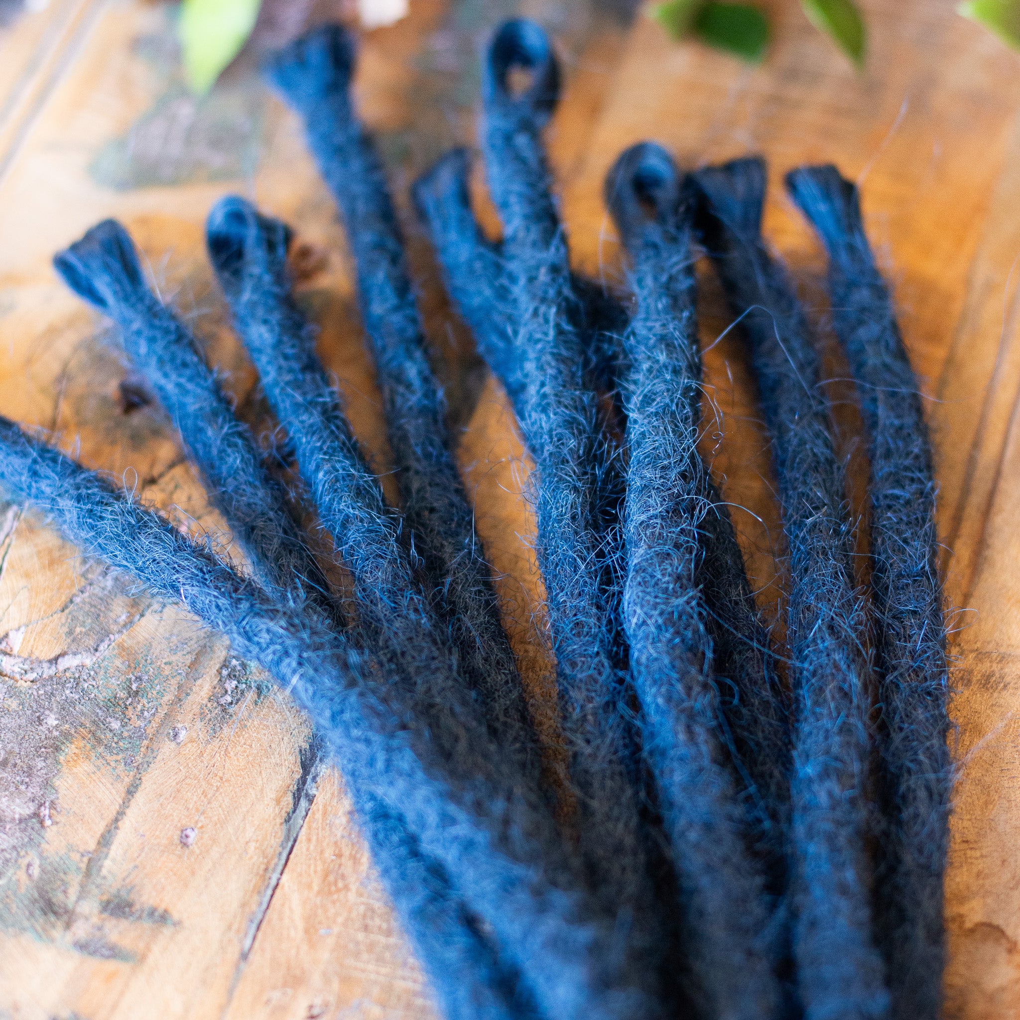 SE (Single Ended) Human Hair Dreadlocks - Deep Blue