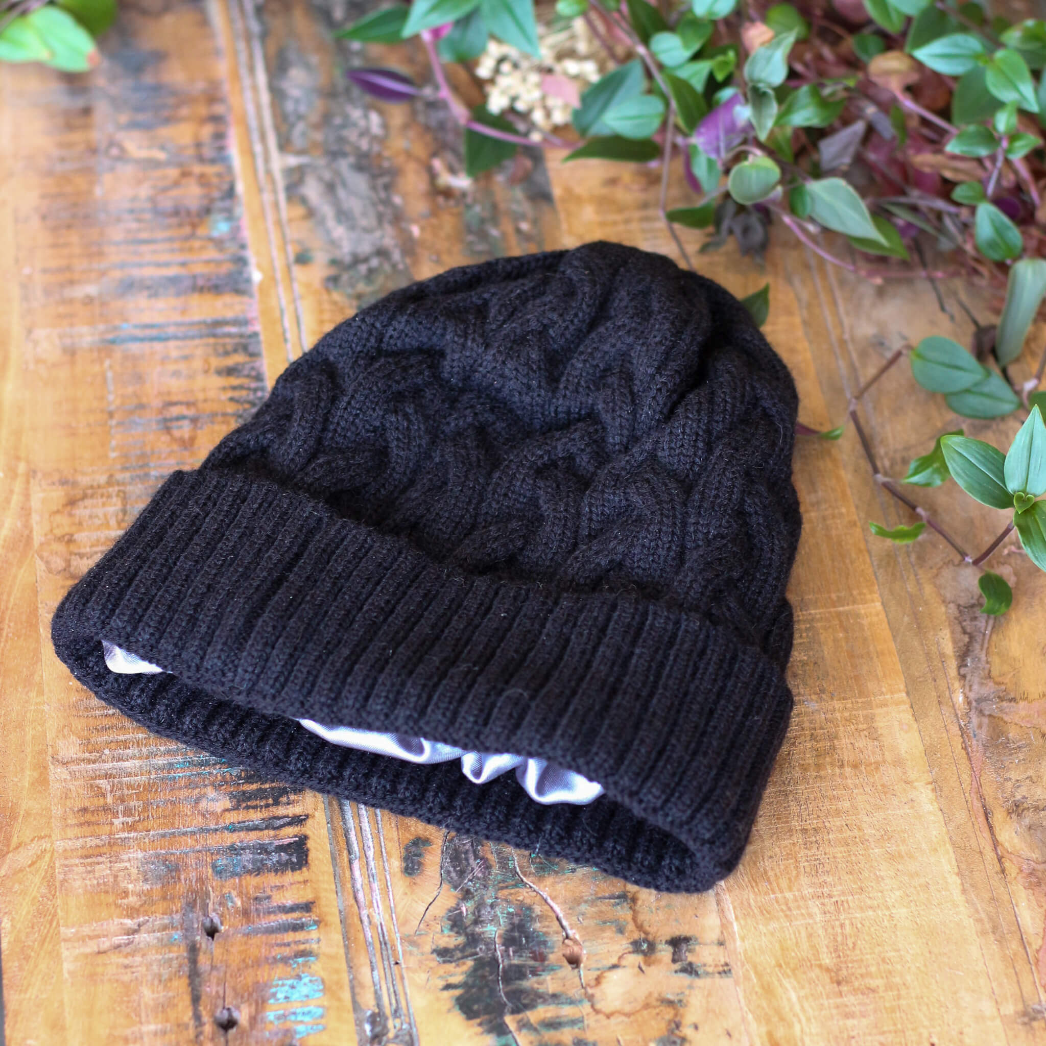 Kaschmirmütze mit Satinfutter