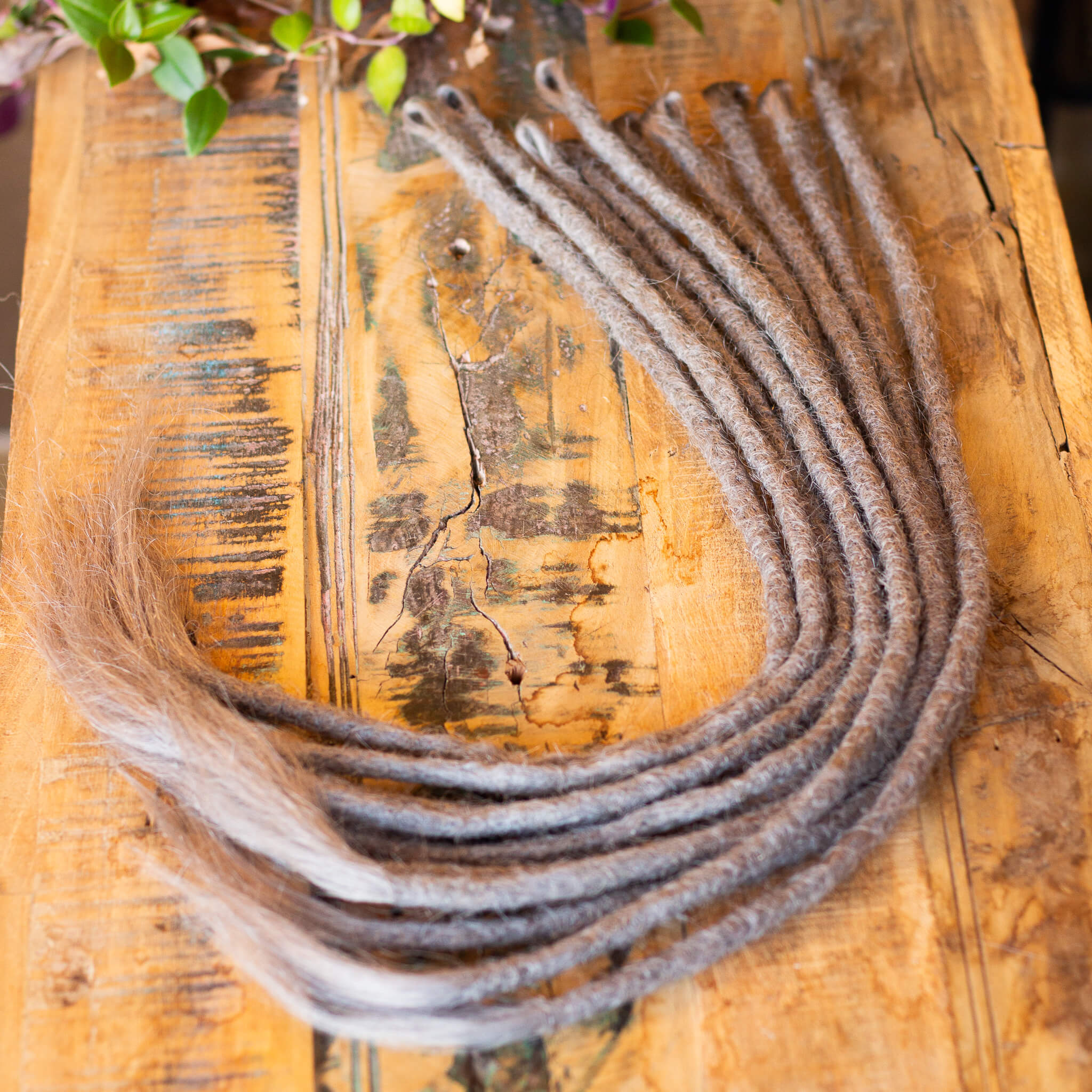 SE (Single Ended) Human Hair Dreadlocks - Perl Grey
