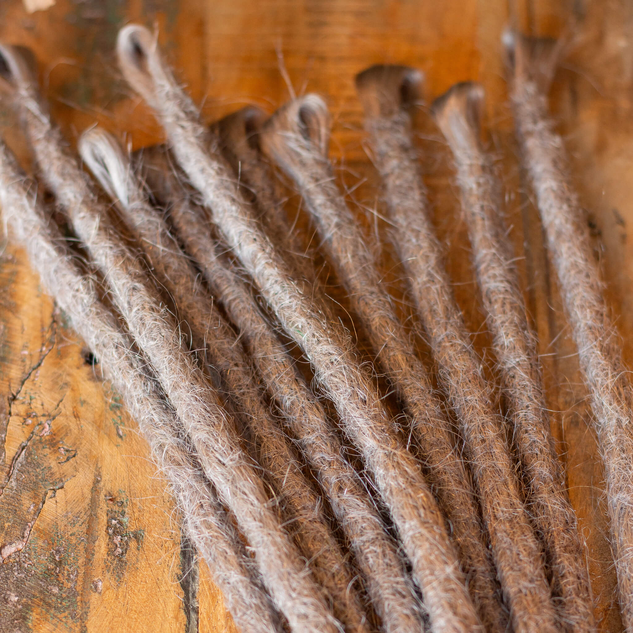 SE (Single Ended) Human Hair Dreadlocks - Perl Grey