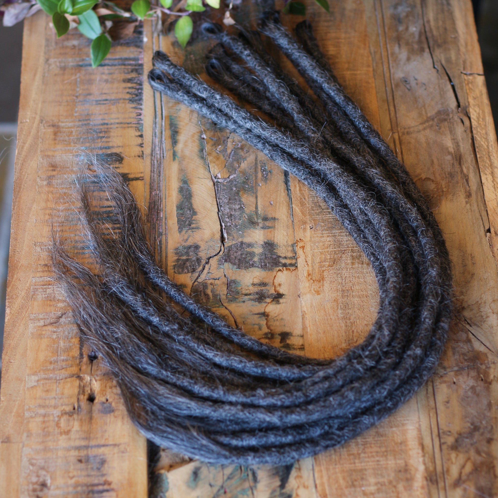 SE (Single Ended) Human Hair Dreadlocks - Salt n Pepper