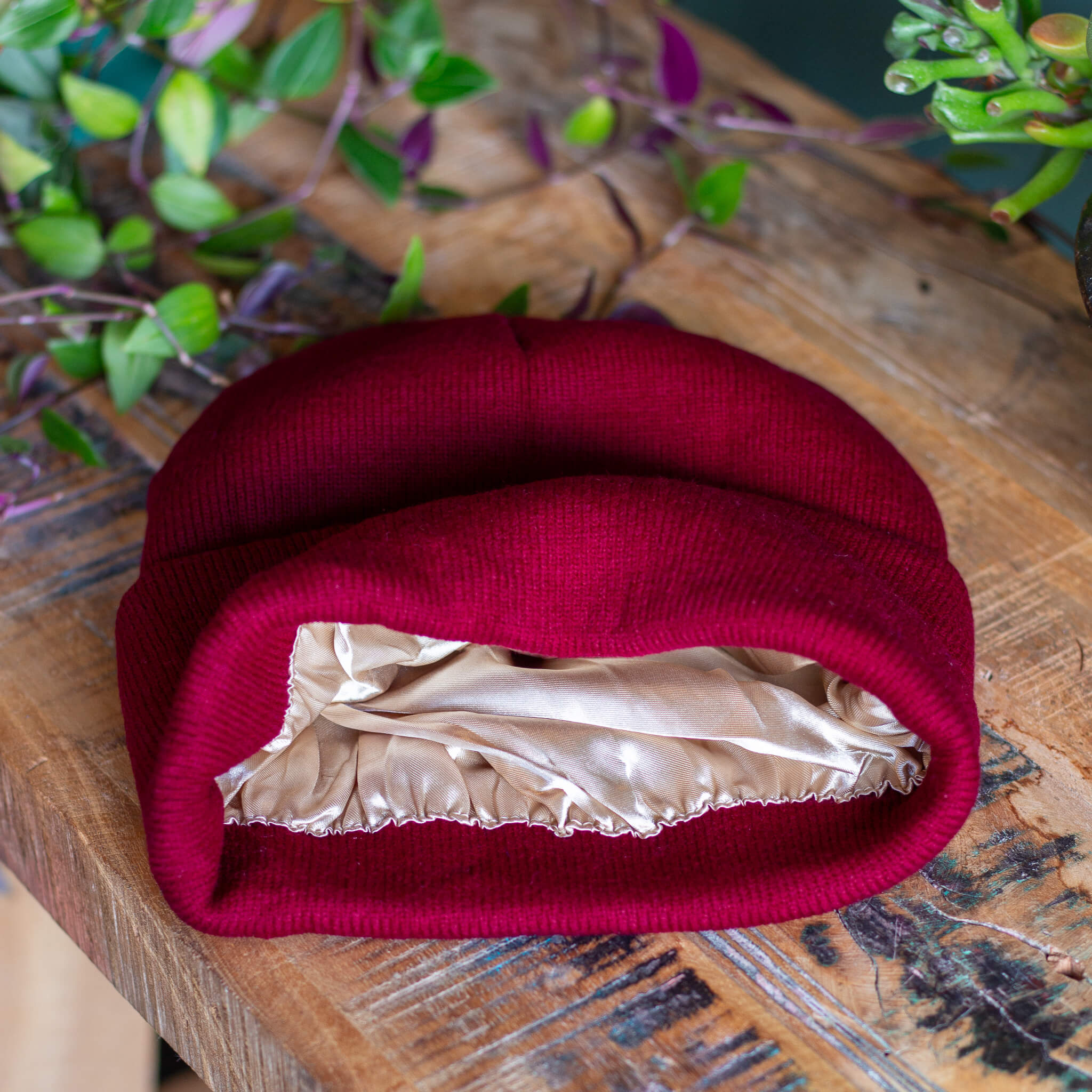 Slouchy Satin Lined Beanie